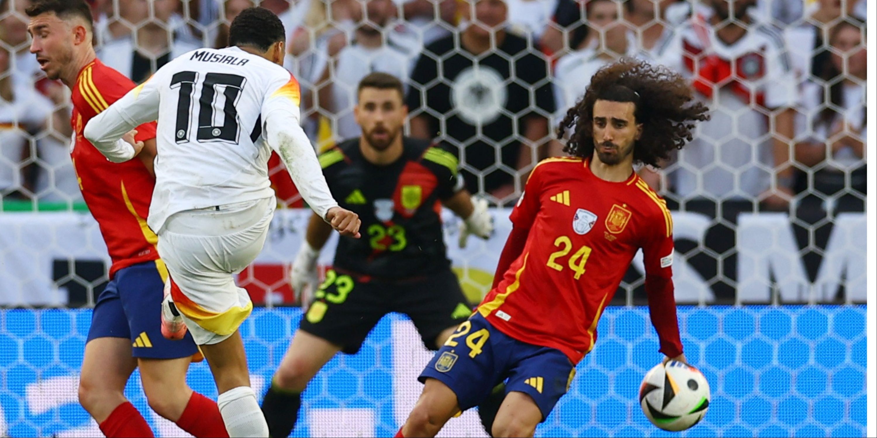 Marc Cucurella controversial handball vs Germany