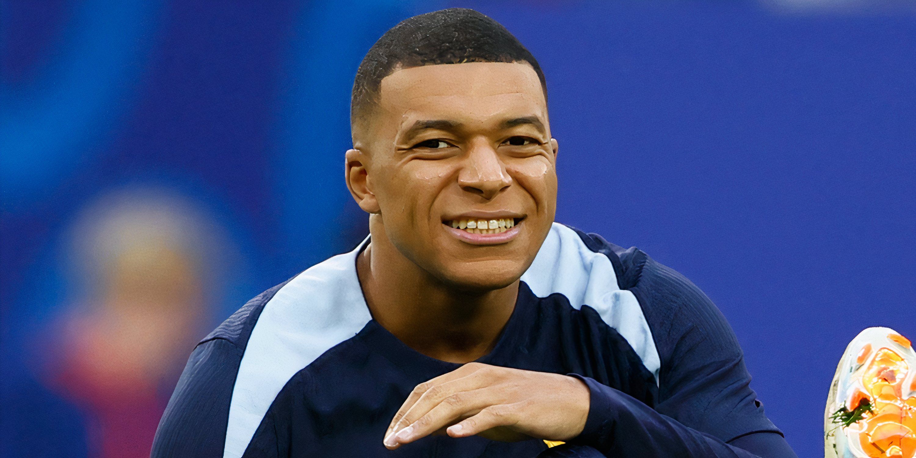 France's Kylian Mbappe during a warm up