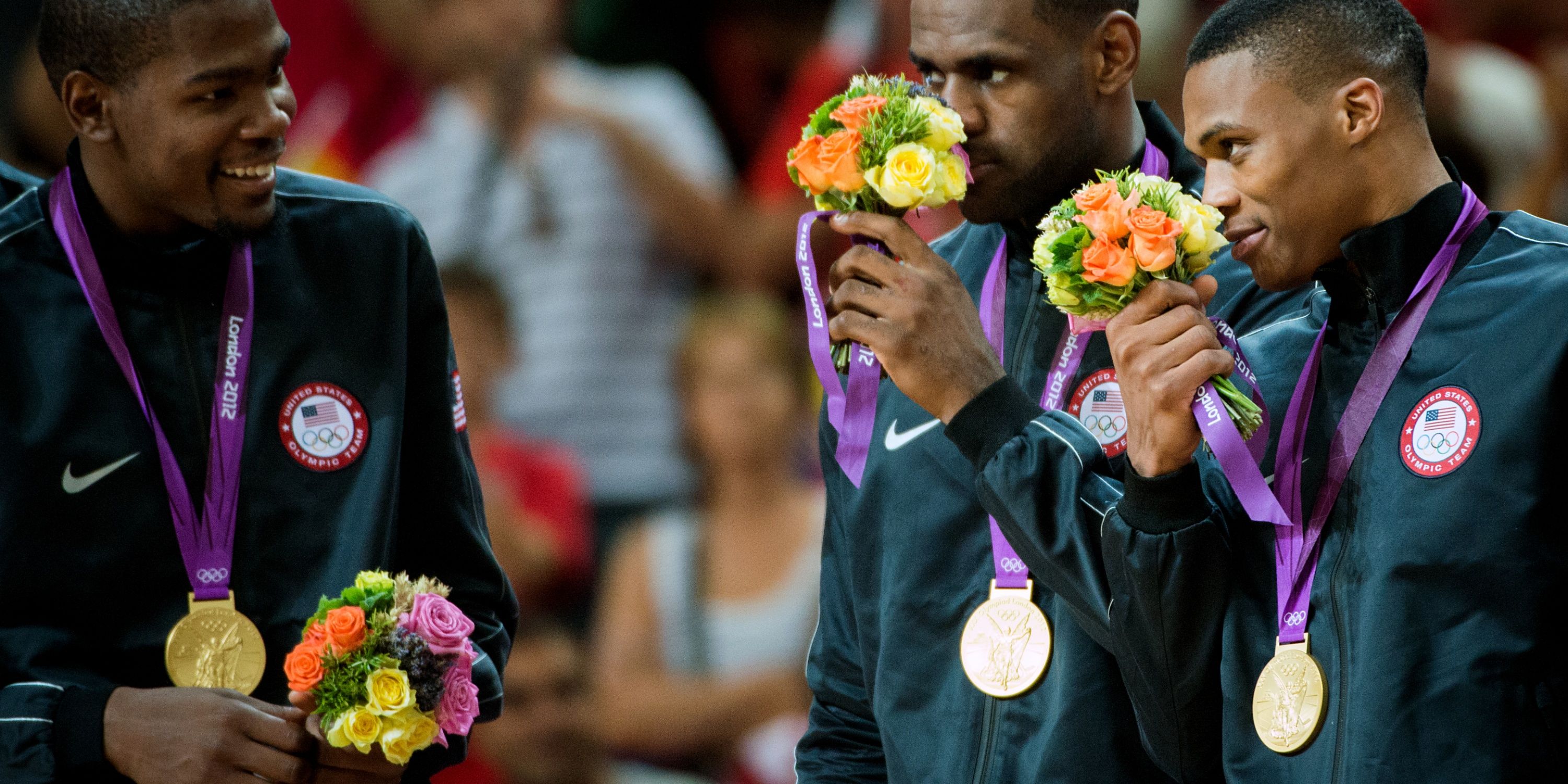 Kevin Durant, LeBron James, Russell Westbrook Gold Medal