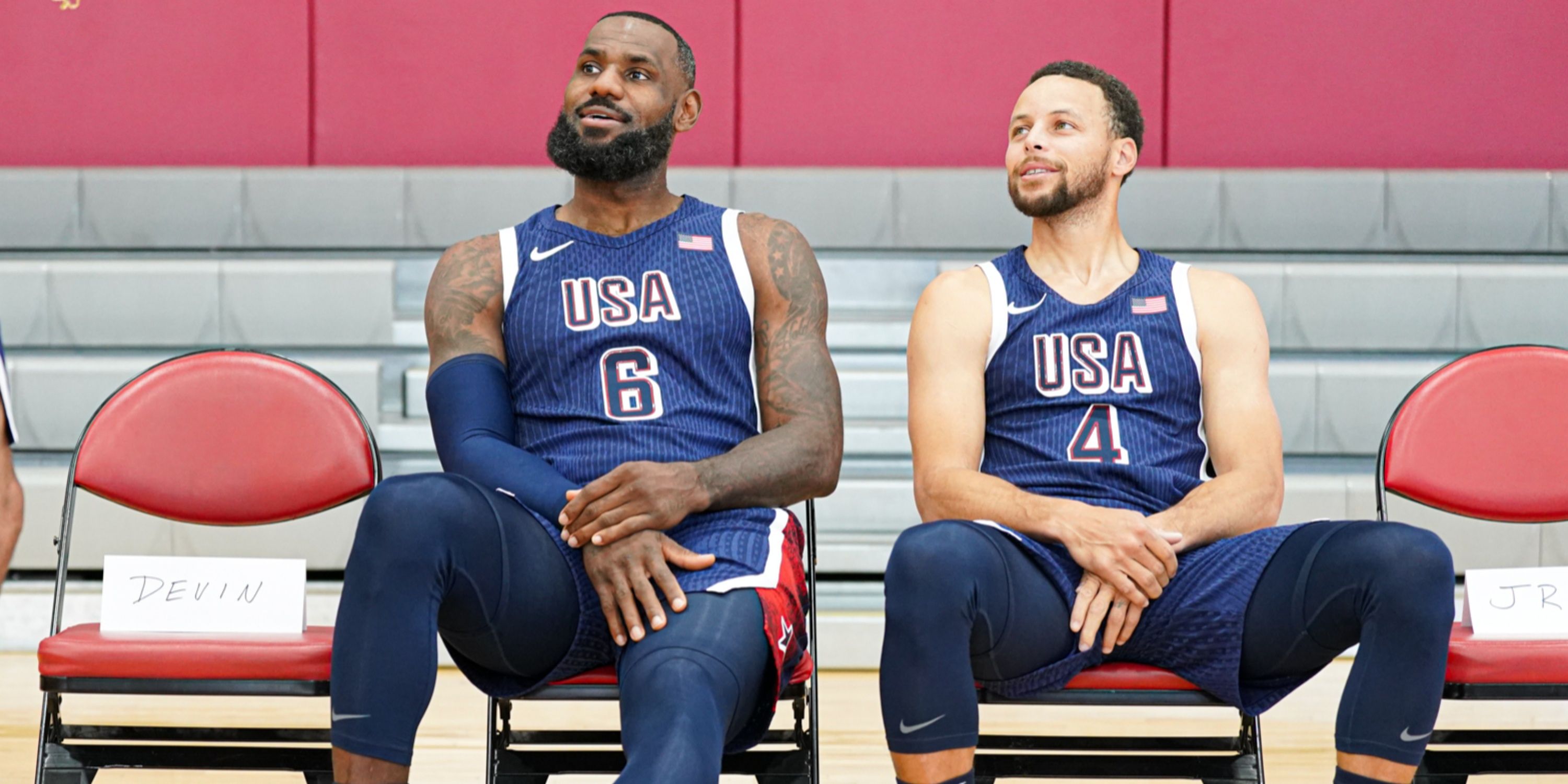 LeBron James Steph Curry Team USA 