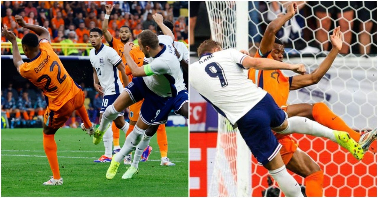 ENGLAND GET ROBBED! Officials brandish spot-kick award after Dutch defender’s mistimed tackle on Sterling