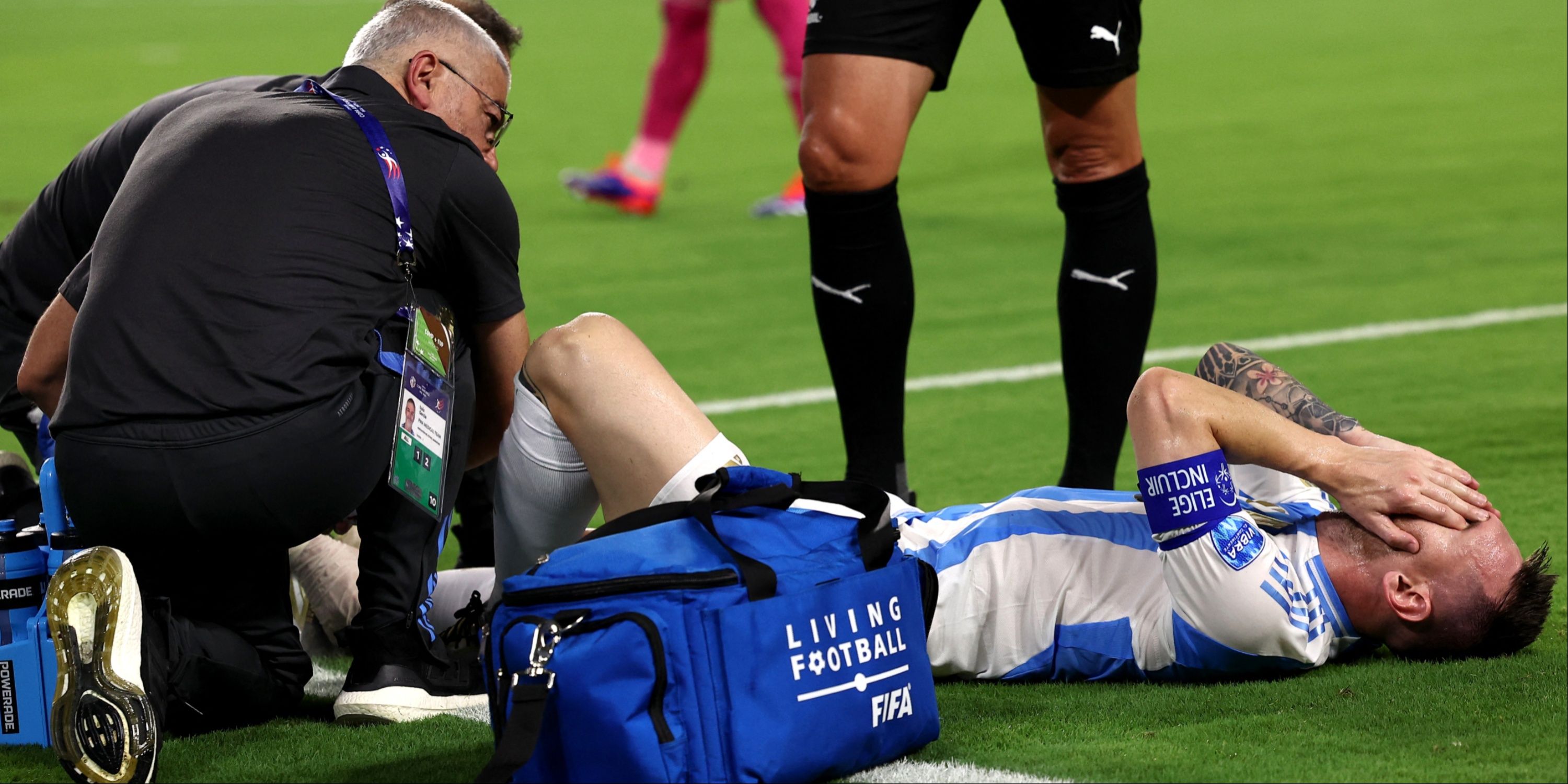 Lionel Messi suffers horror injury for Argentina