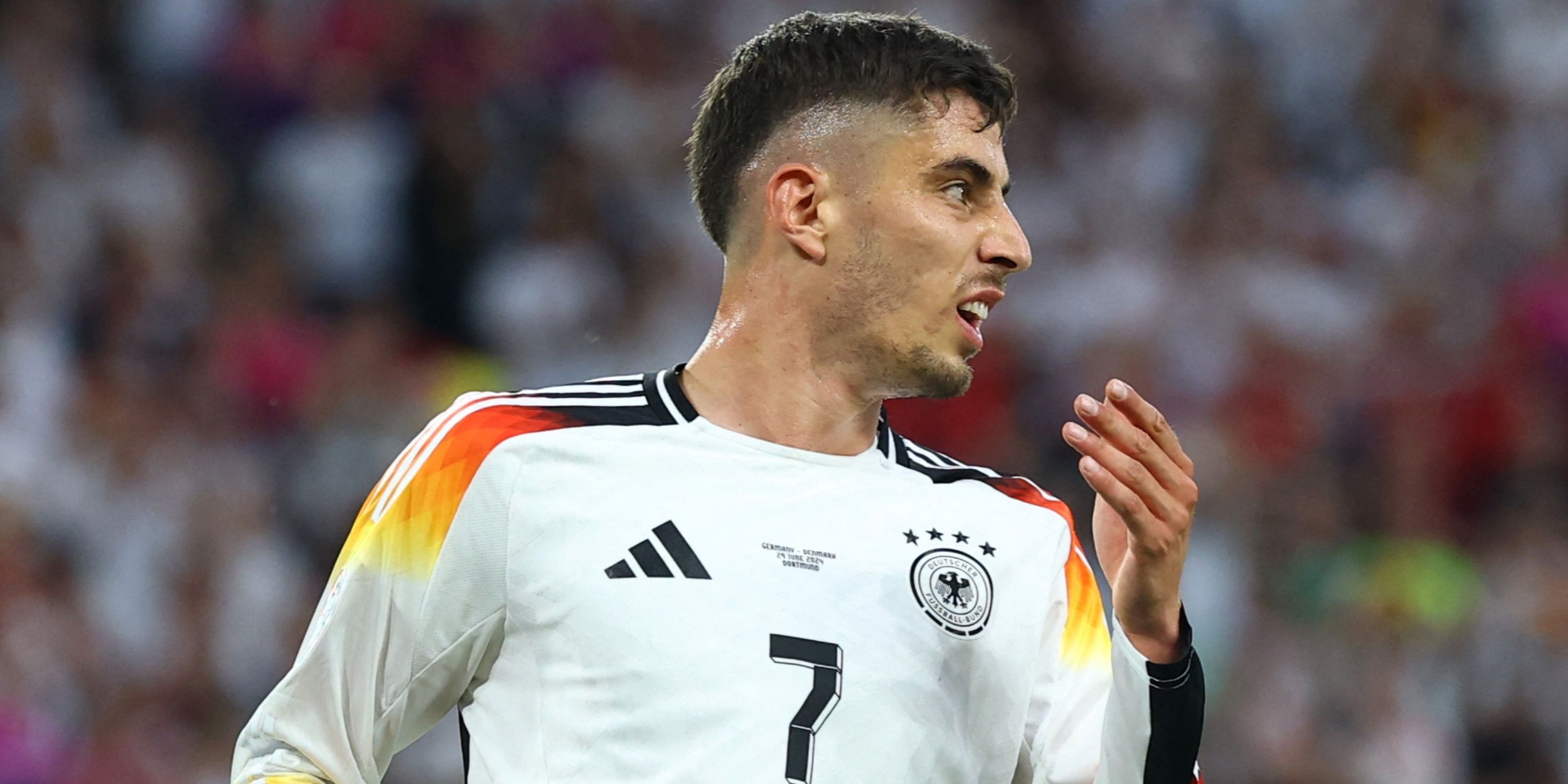 Germany's Kai Havertz reacts