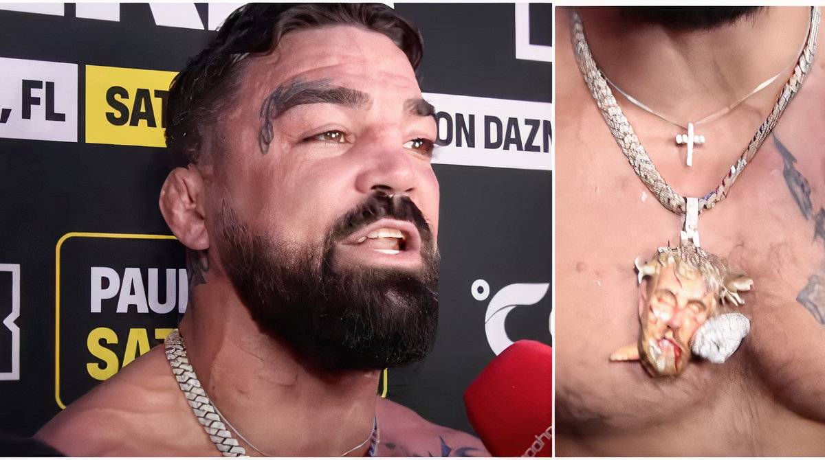 What Mike Perry is Wearing Around his Neck Ahead of Jake Paul Fight