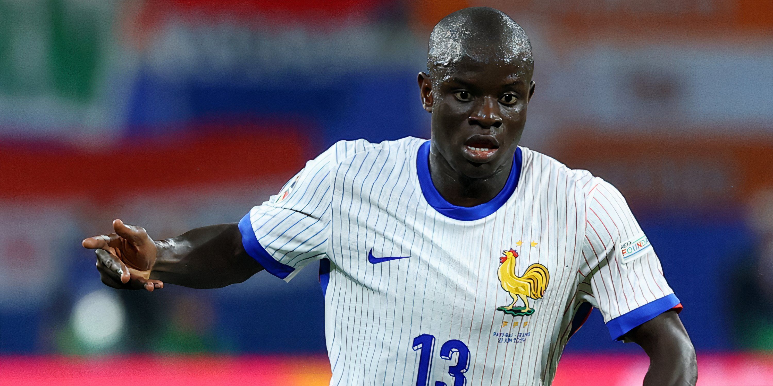 France international N'Golo Kante in action