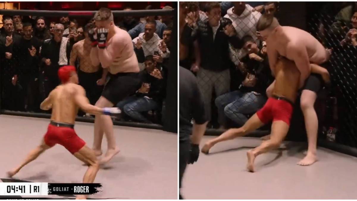 6ft 8 Heavyweight MMA Fighter Fights 5ft 3 Jiu-Jitsu Black Belt