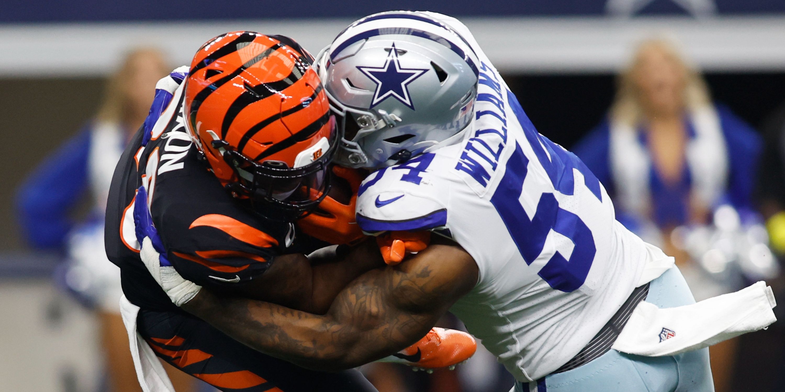 Cowboys DE Sam Williams makes tackle