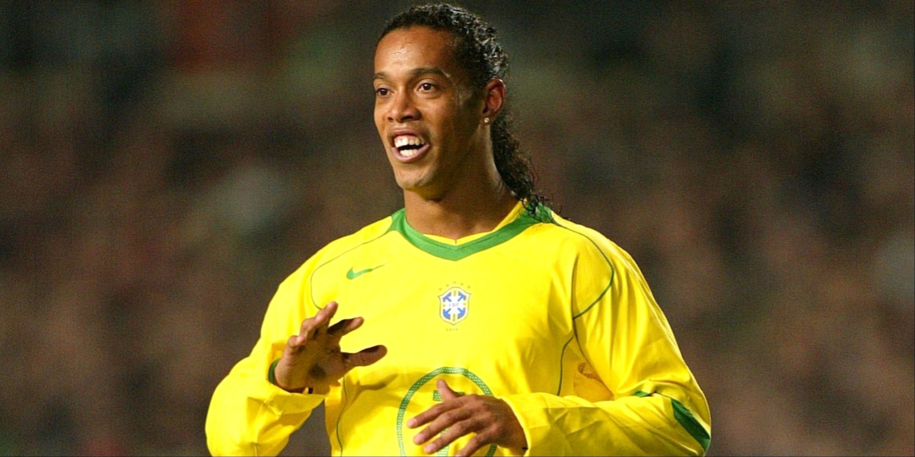 Ronaldinho in action for Brazil