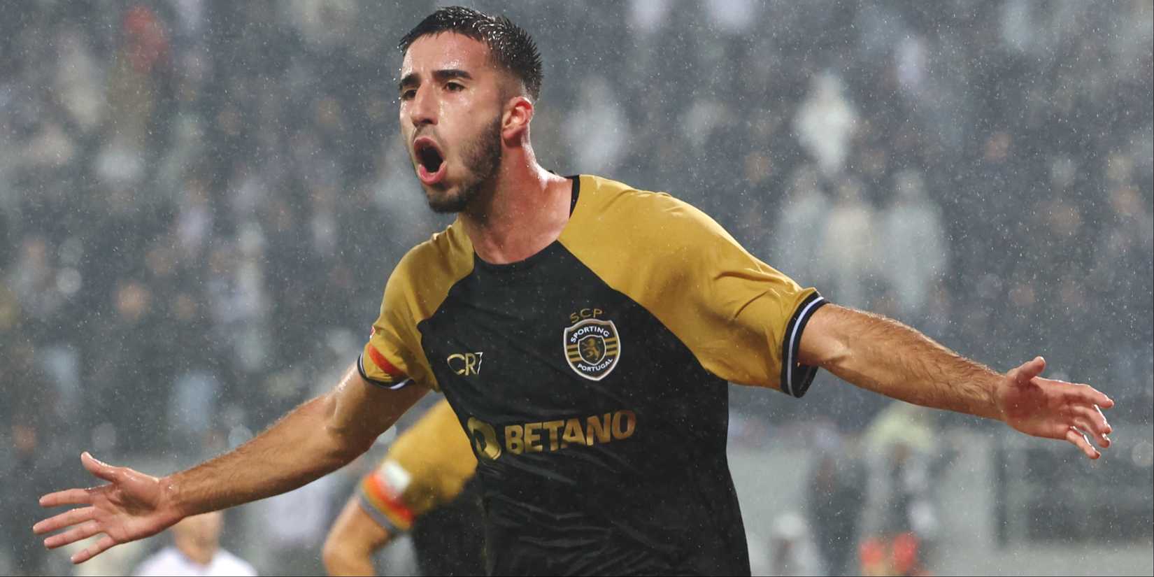 Goncalo Inacio celebrates for Sporting