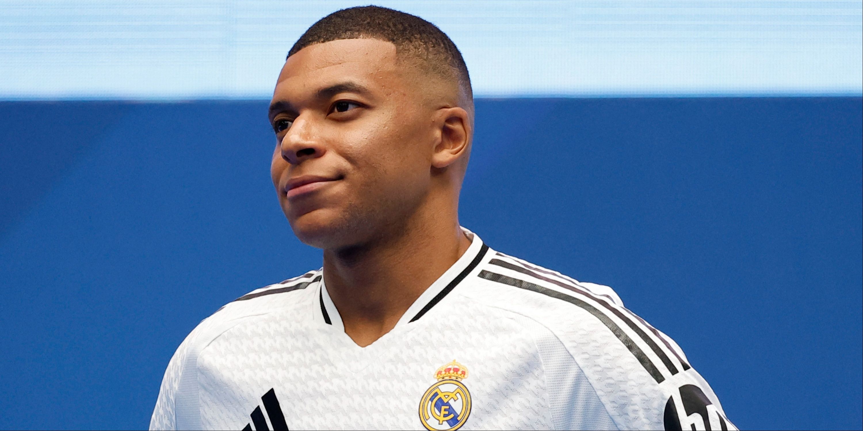 Kylian Mbappe at Real Madrid's presentation