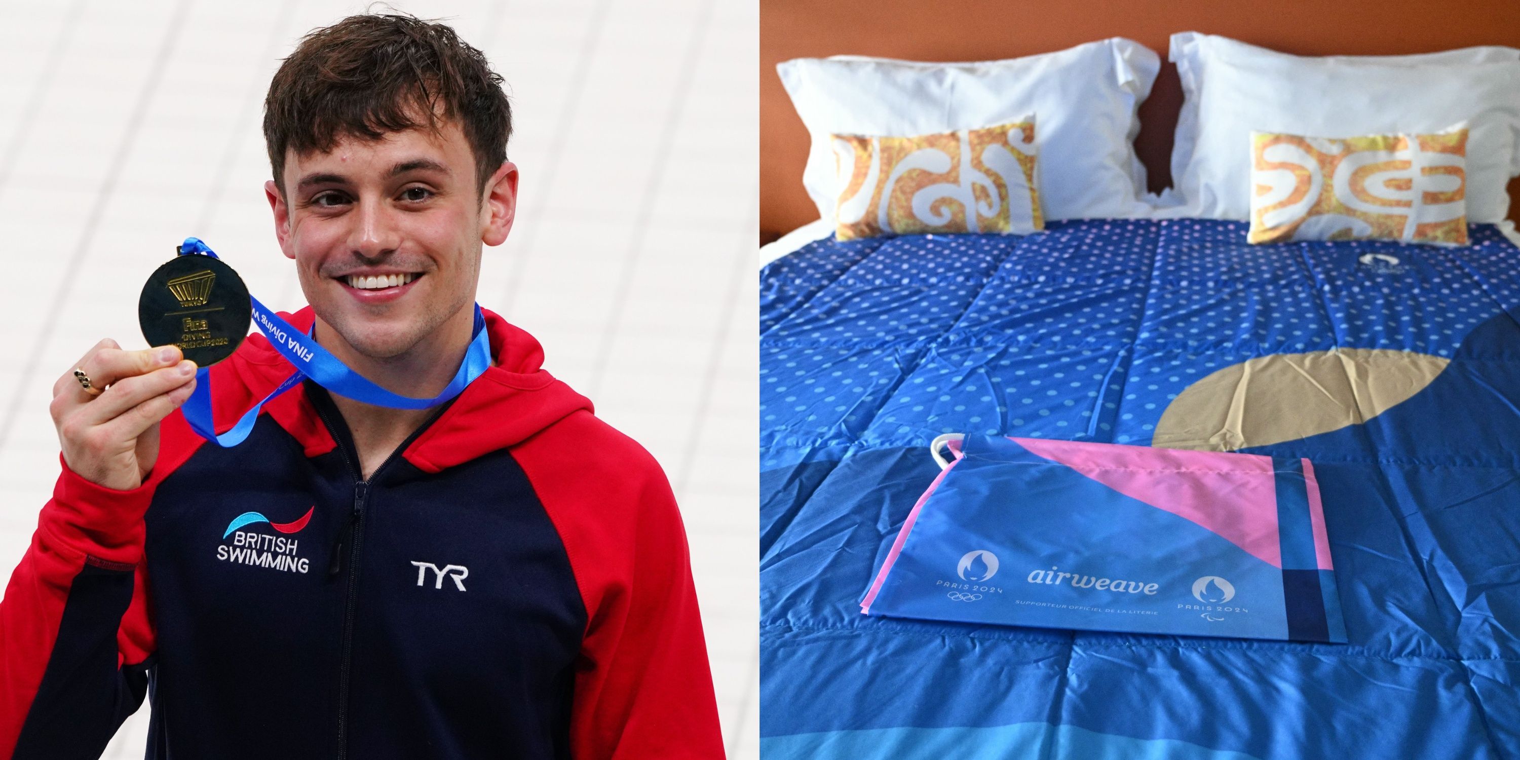 Tom Daley Shows Off Beds Athletes Will Sleep on During Olympics