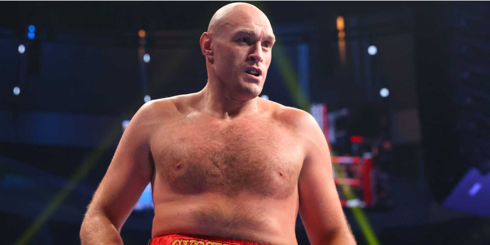 Tyson Fury in action in the boxing ring