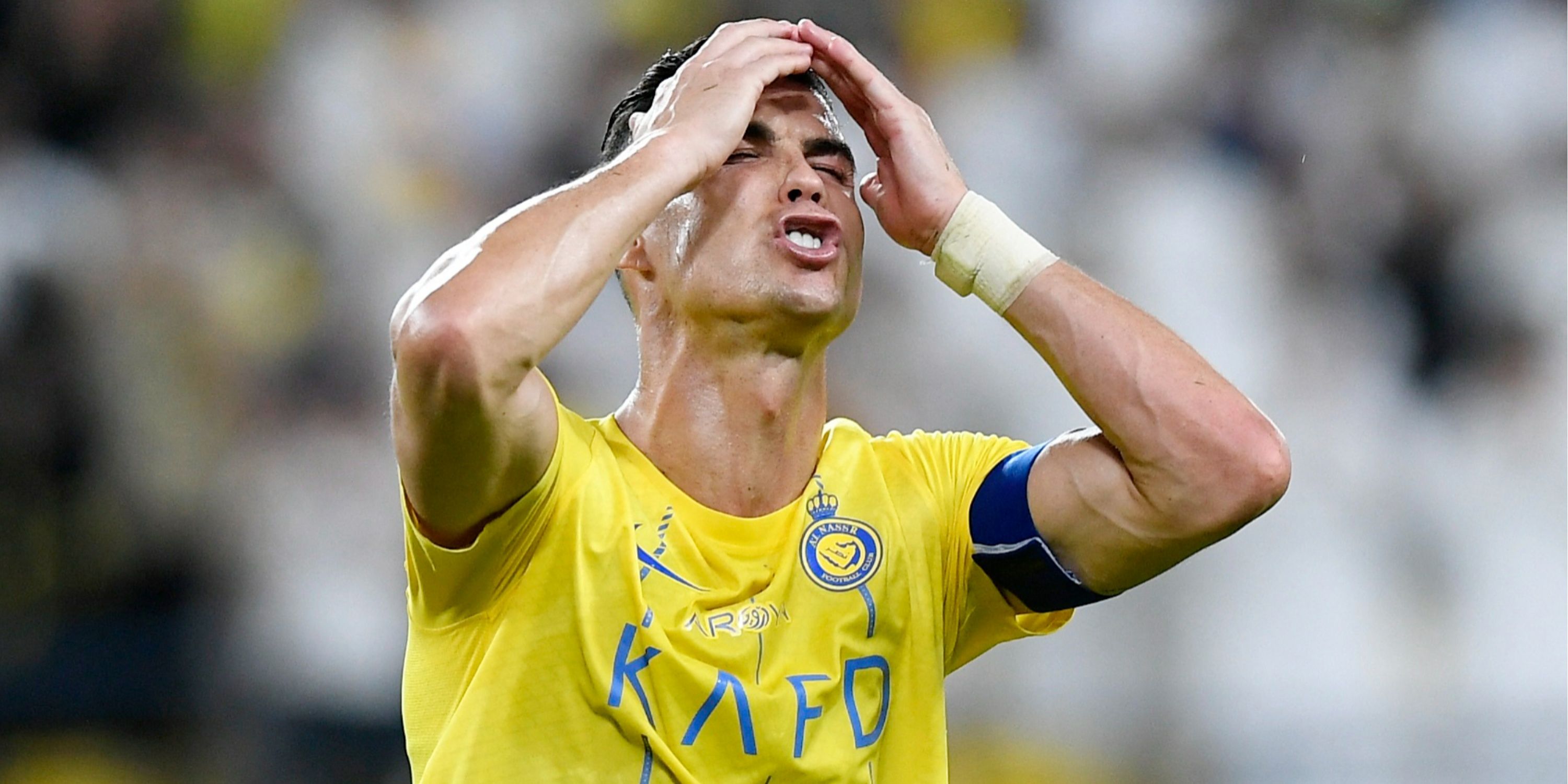 Cristiano Ronaldo looking dejected