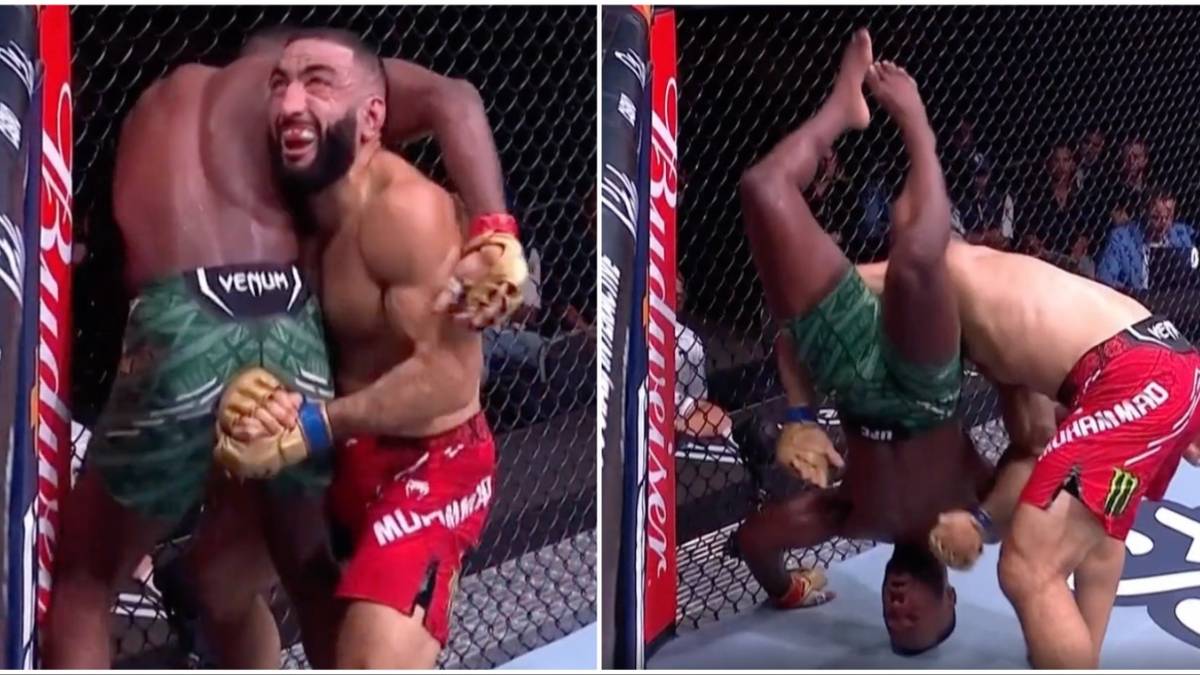 Belal Muhammad Dropping Leon Edwards on his Head at UFC 304