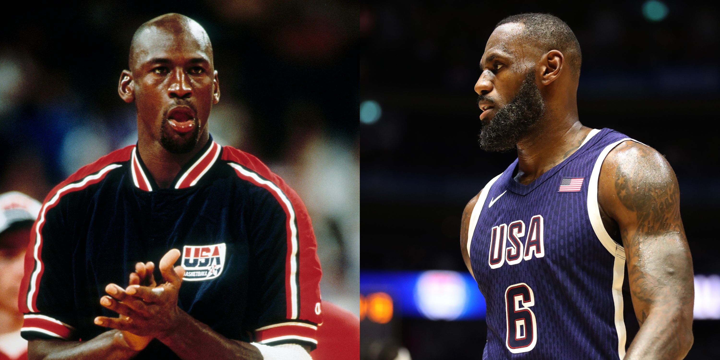 Team USA Michael Jordan and LeBron James