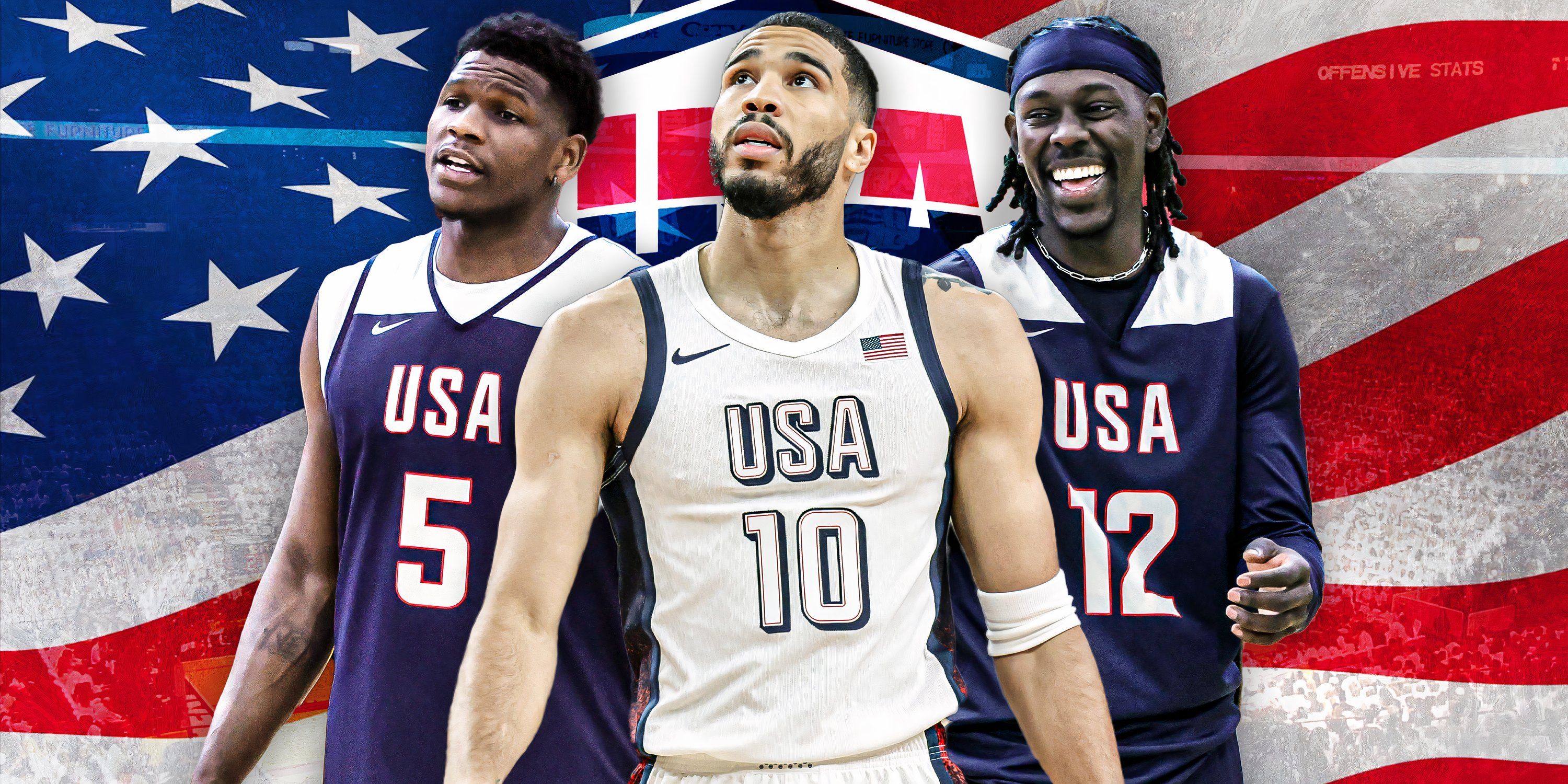 Olympics Anthony Edwards, Jayson Tatum, Jrue Holiday