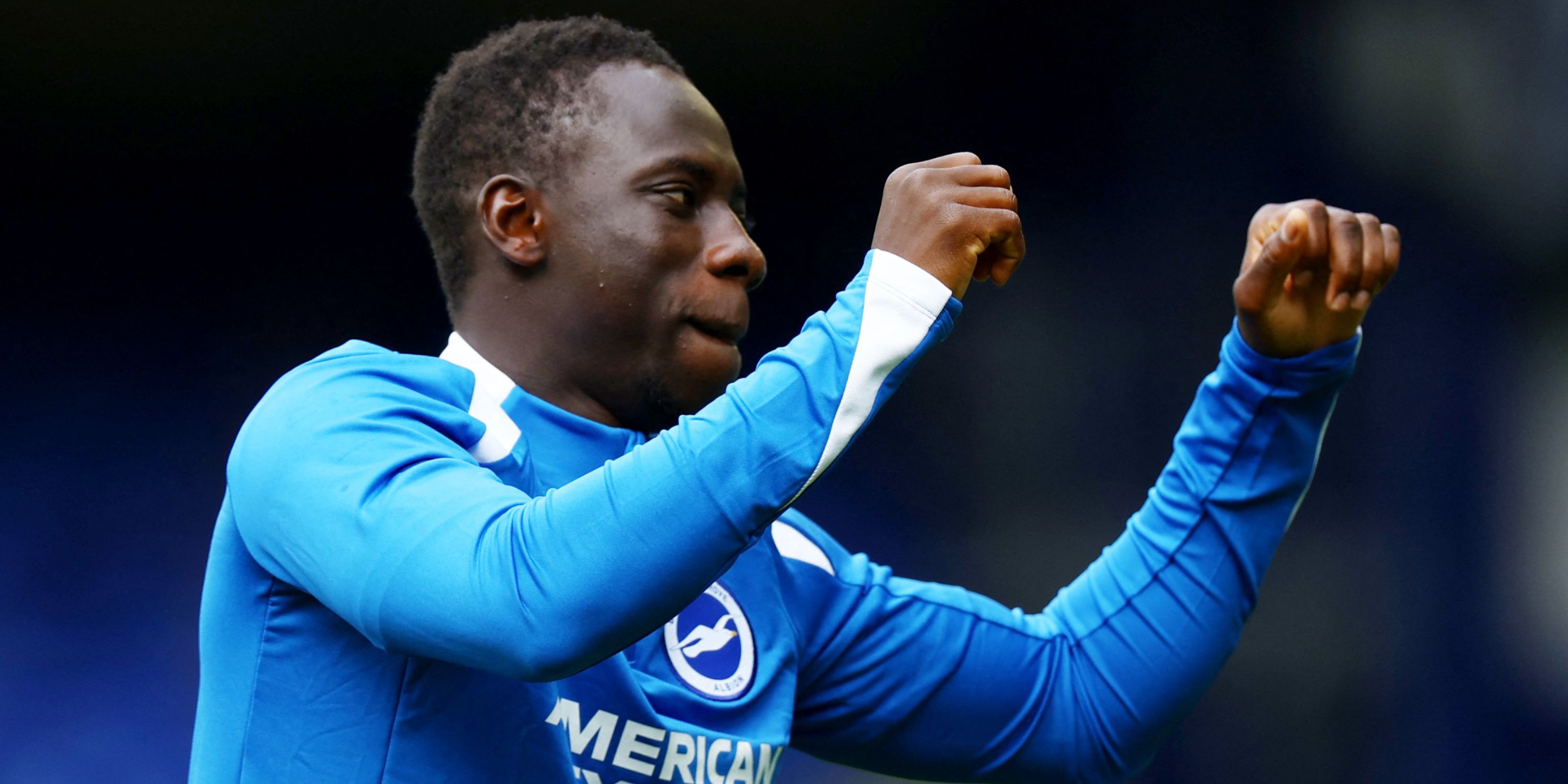 Brighton's Yankuba Minteh celebrating