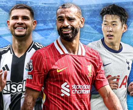 Bruno Guimaraes, Mohamed Salah and Heung-min Son