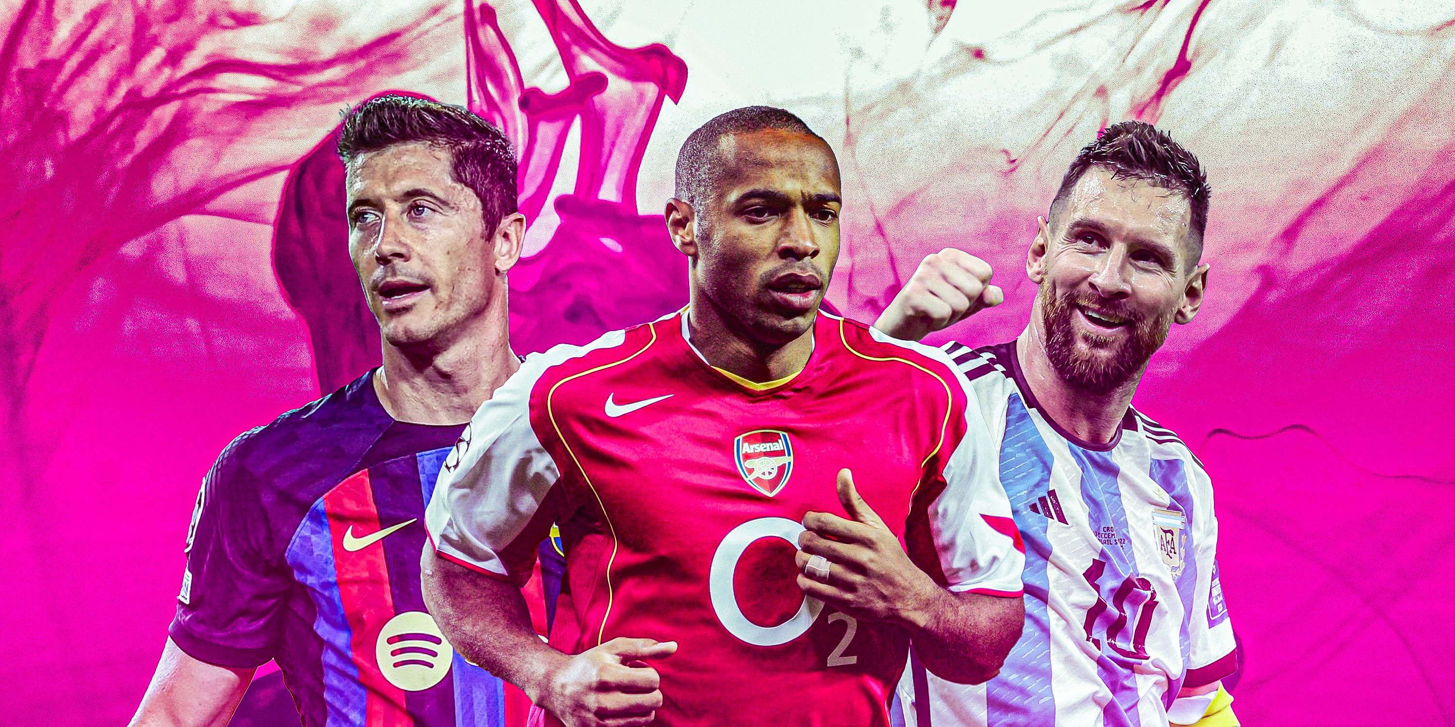 Robert Lewandowski, Thierry Henry, Lionel Messi