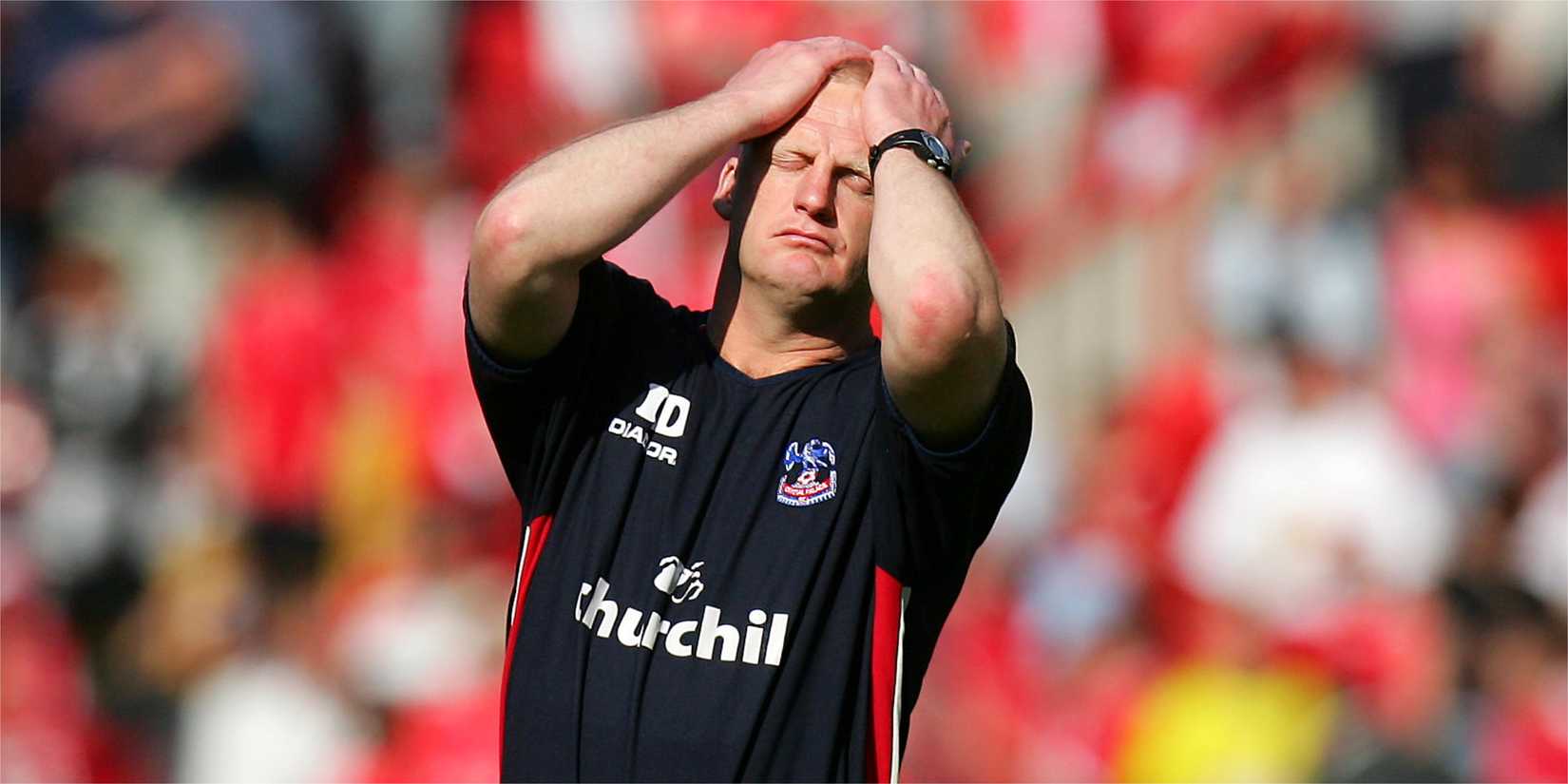 Crystal Palace's Iain Dowie looking sad