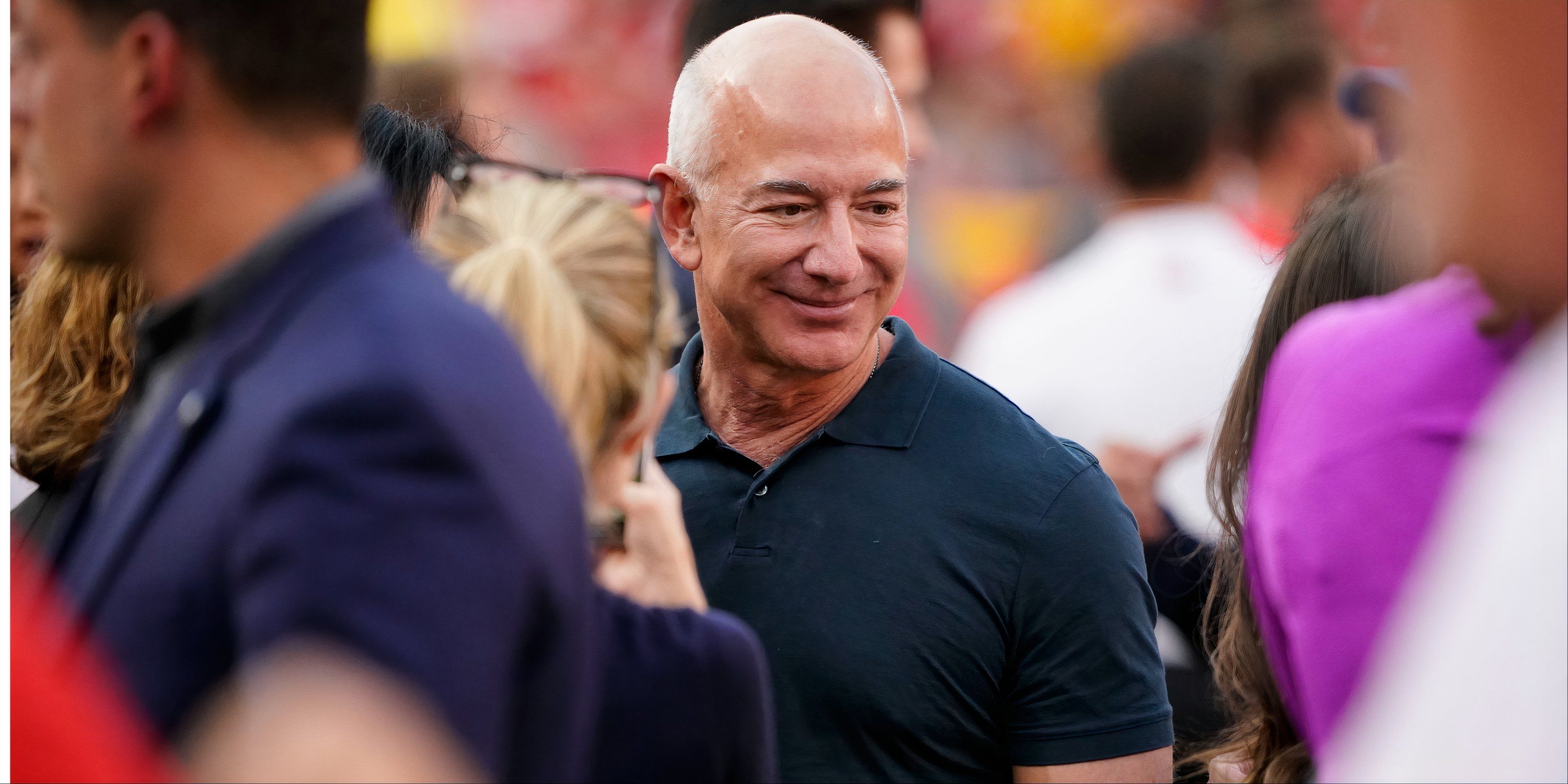 Jeff Bezos at an NFL game between the Chiefs and Chargers