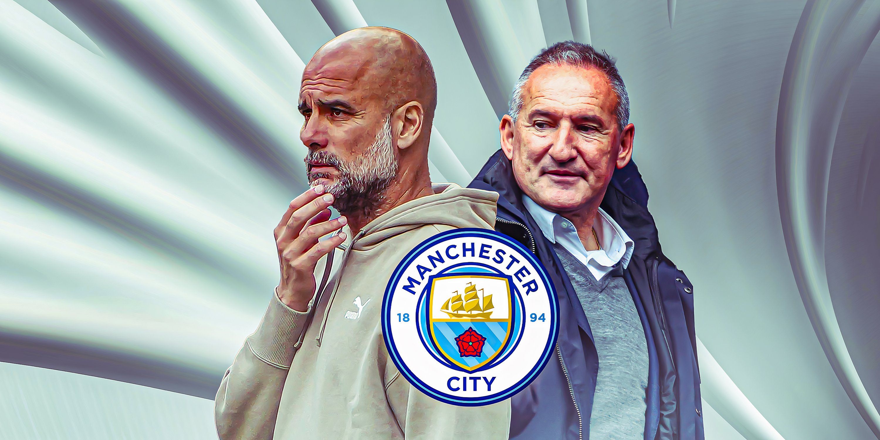 Manchester City boss Pep Guardiola and director of football Txiki Begiristain