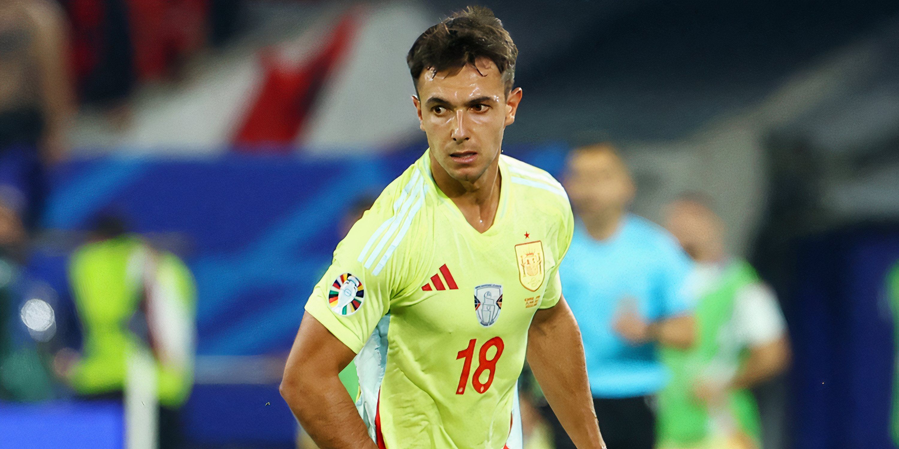 Spain midfielder Martin Zubimendi in action