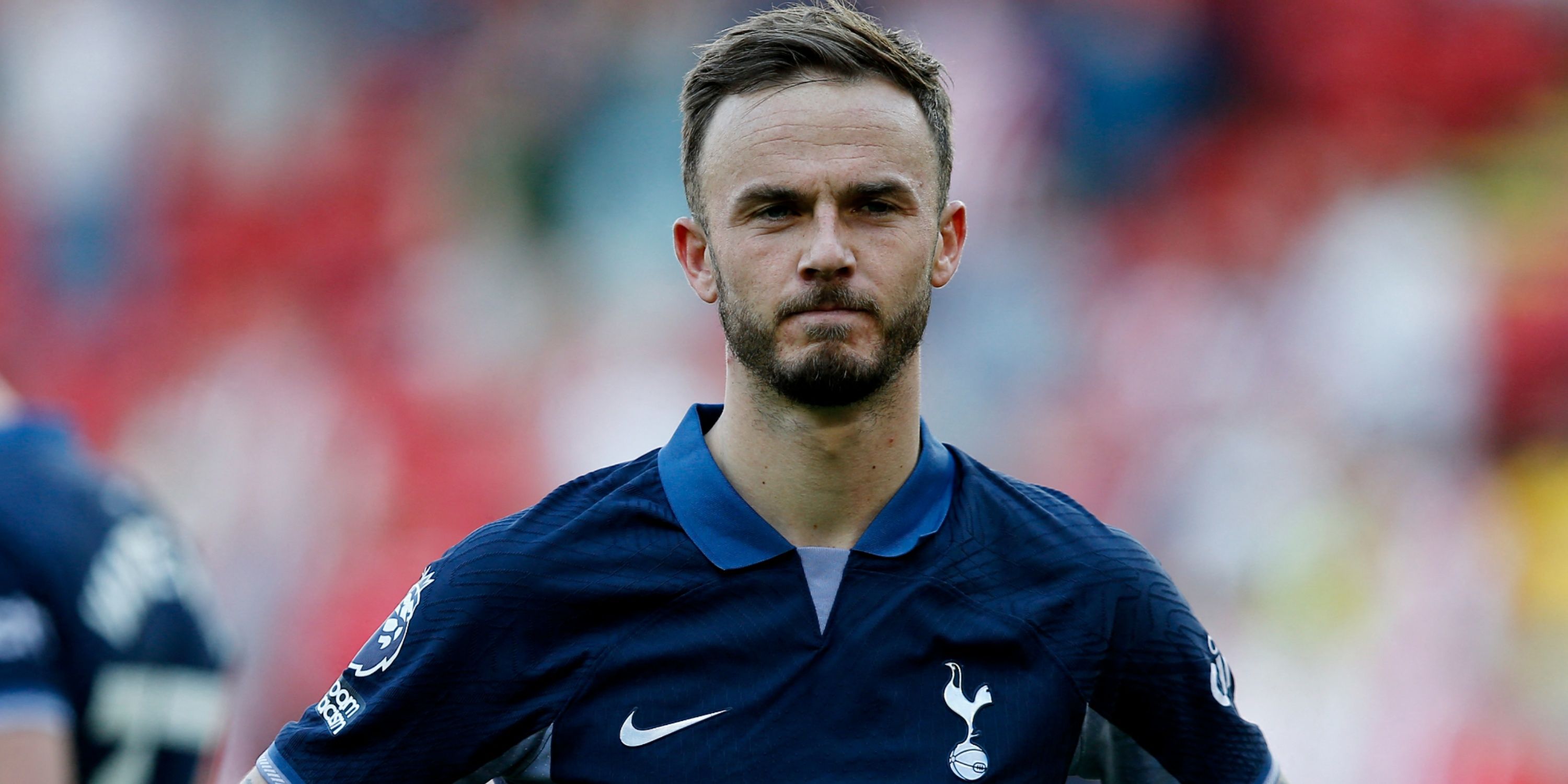 Tottenham Hotspur midfielder James Maddison in action