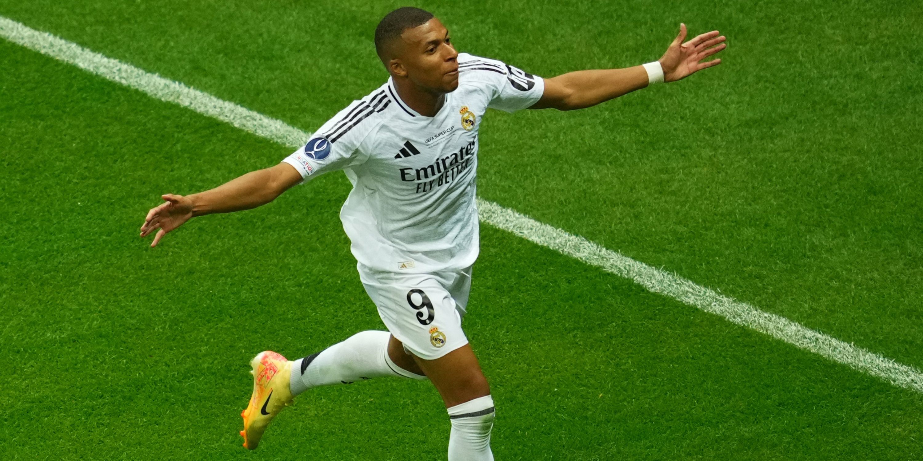 Kylian Mbappe scoring for Real Madrid