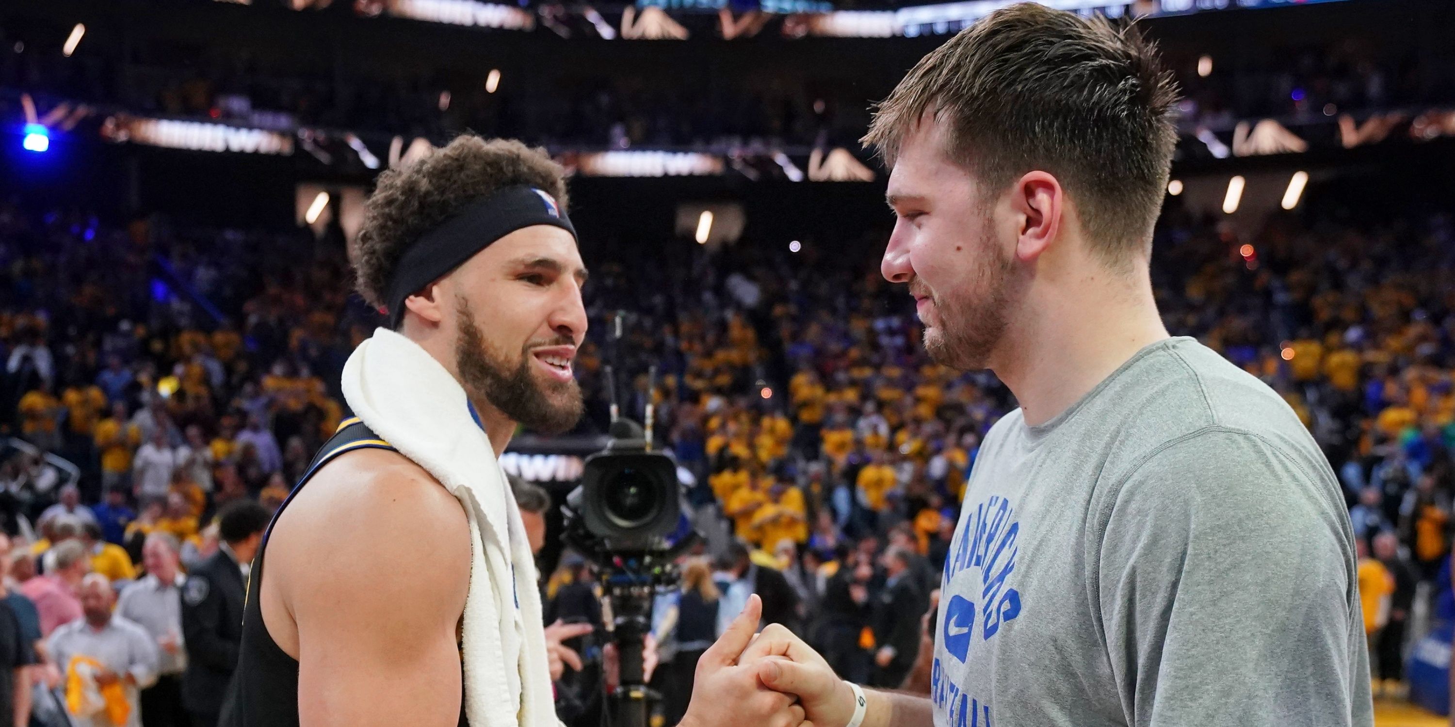 Luka Doncic and Klay Thompson 