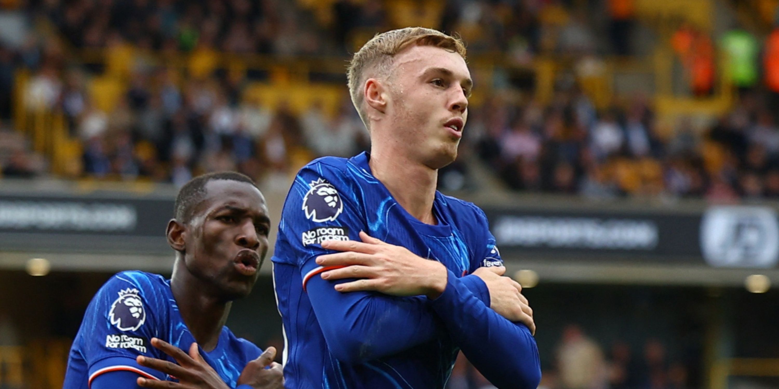 Cole Palmer celebrating goal