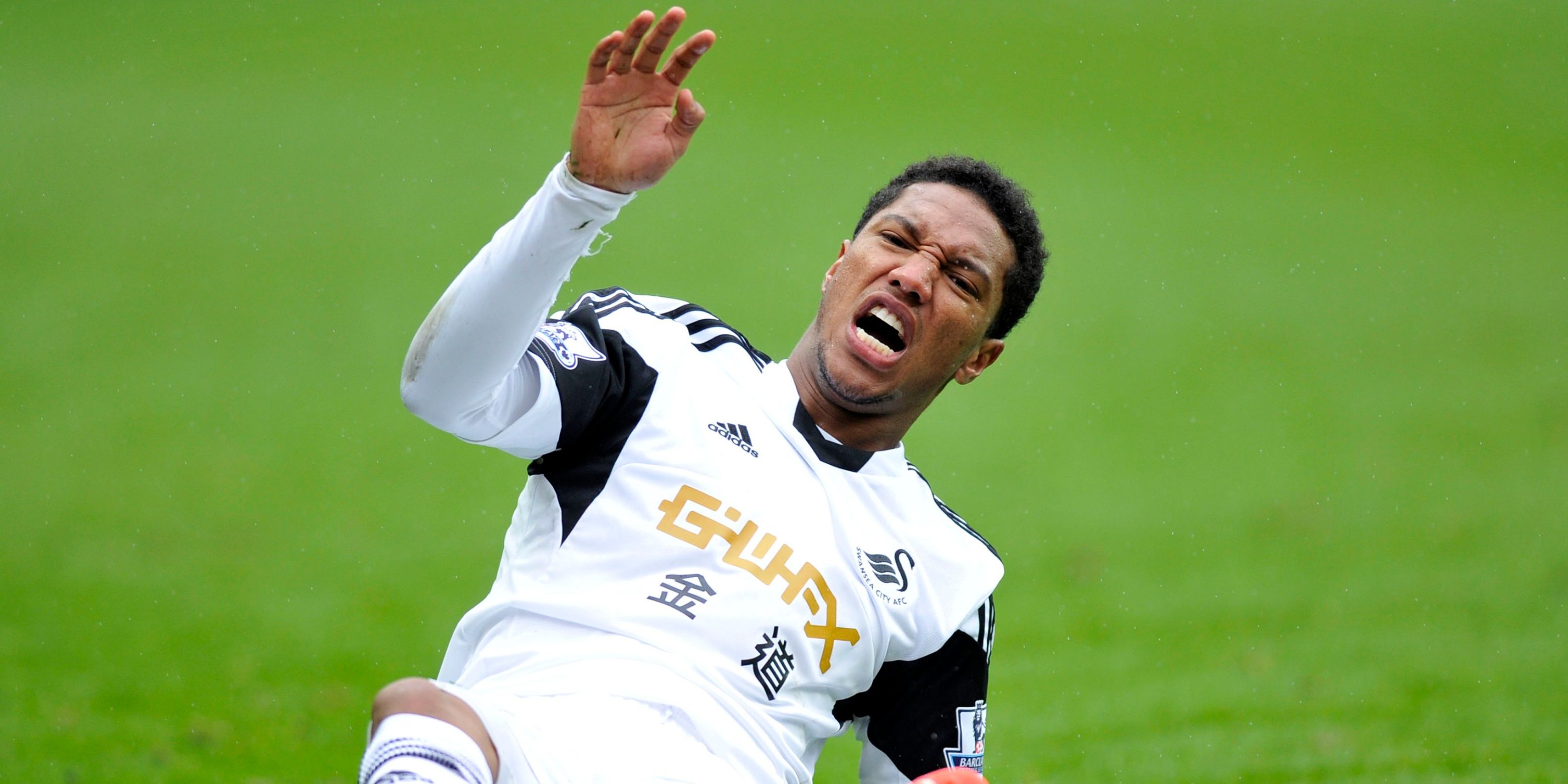 Jonathan de Guzman playing for Swansea