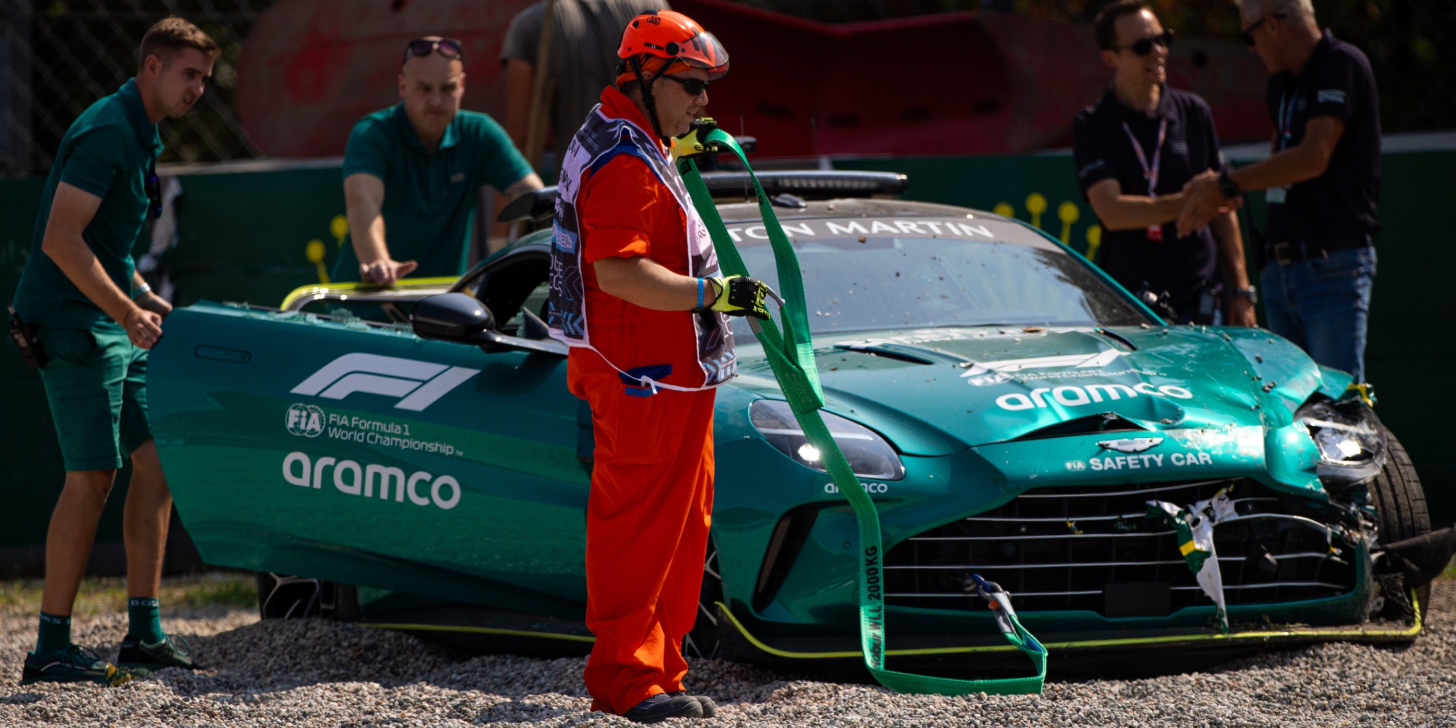 F1 Safety Car Involved in Huge Crash at Italian Grand Prix