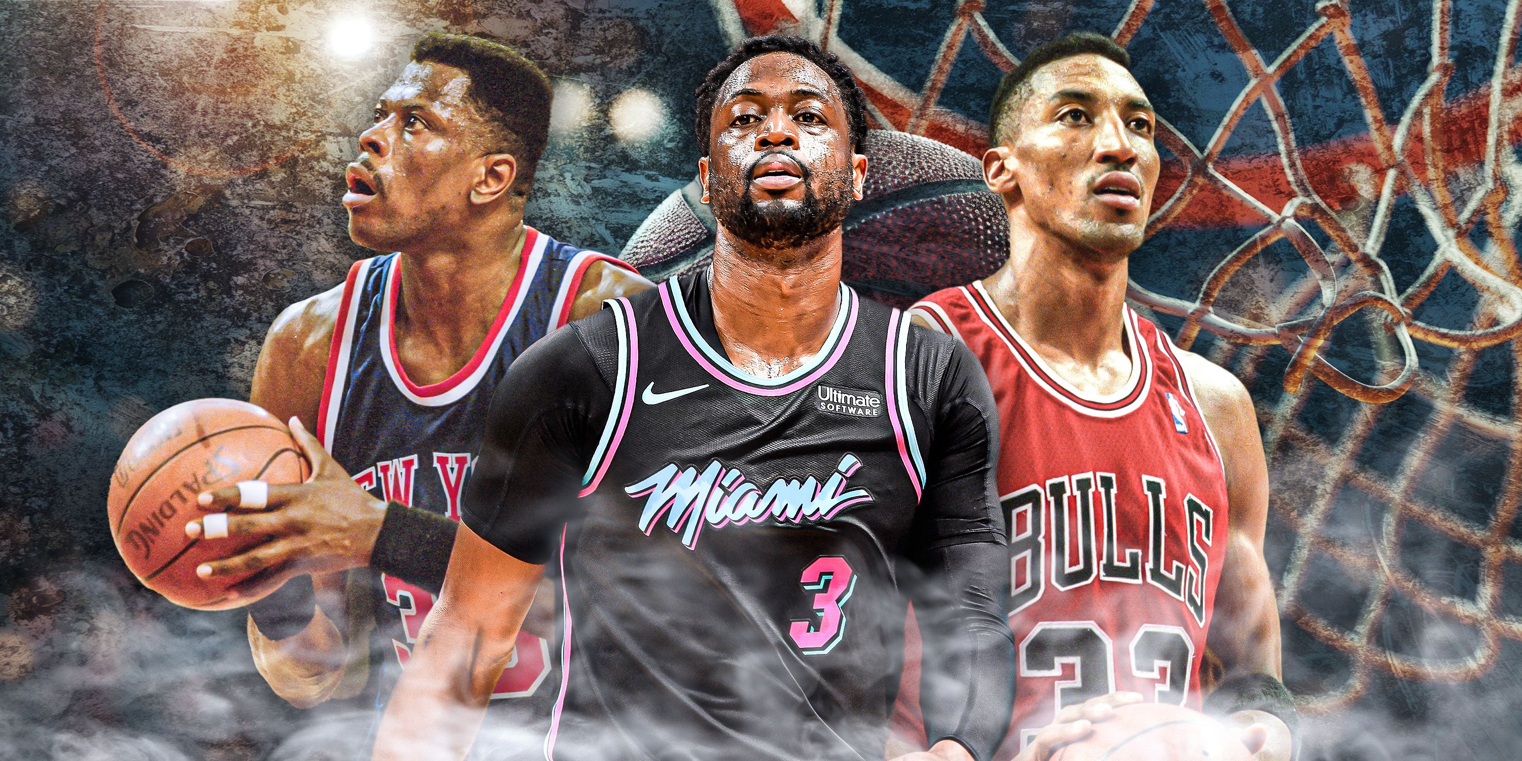 Patrick Ewing, Dwyane Wade, Scottie Pippen of the NBA