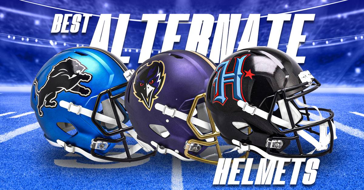 best football helmet backround Mural Wallpaper american helmets This Trends International NFL Carolina Panthers 5 Teams Whose Alternate Helmets