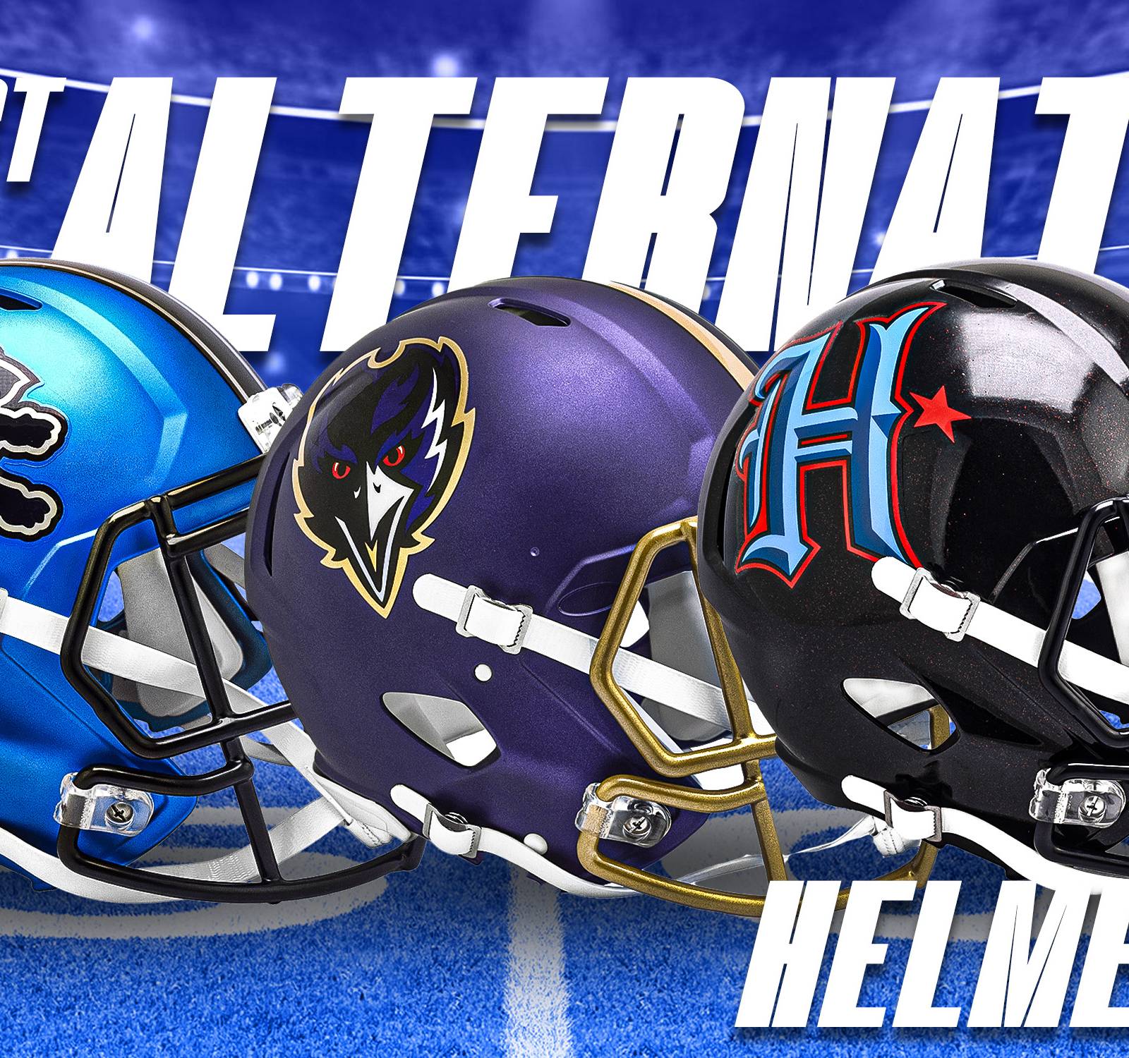 alternate football helmets Baltimore Ravens Riddell SpeedFlex Helmet this half Philadelphia Eagles Speed 2023 On