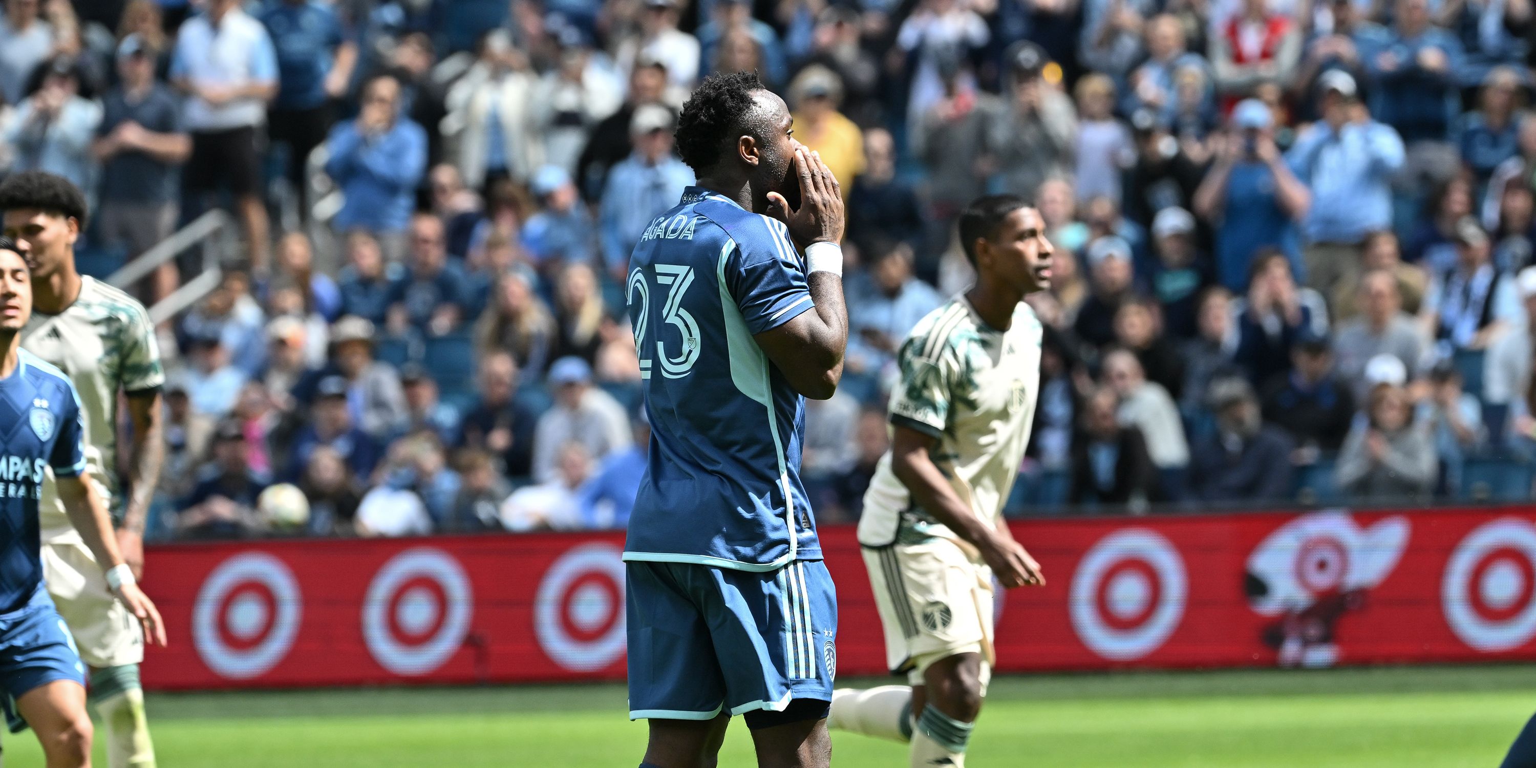Willy Agada misses a penalty for Sporting Kansas City
