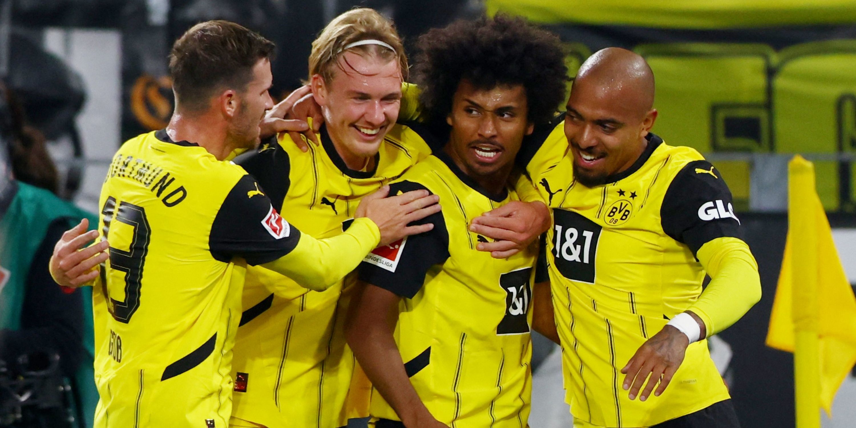 Borussia Dortmund celebrate scoring a goal