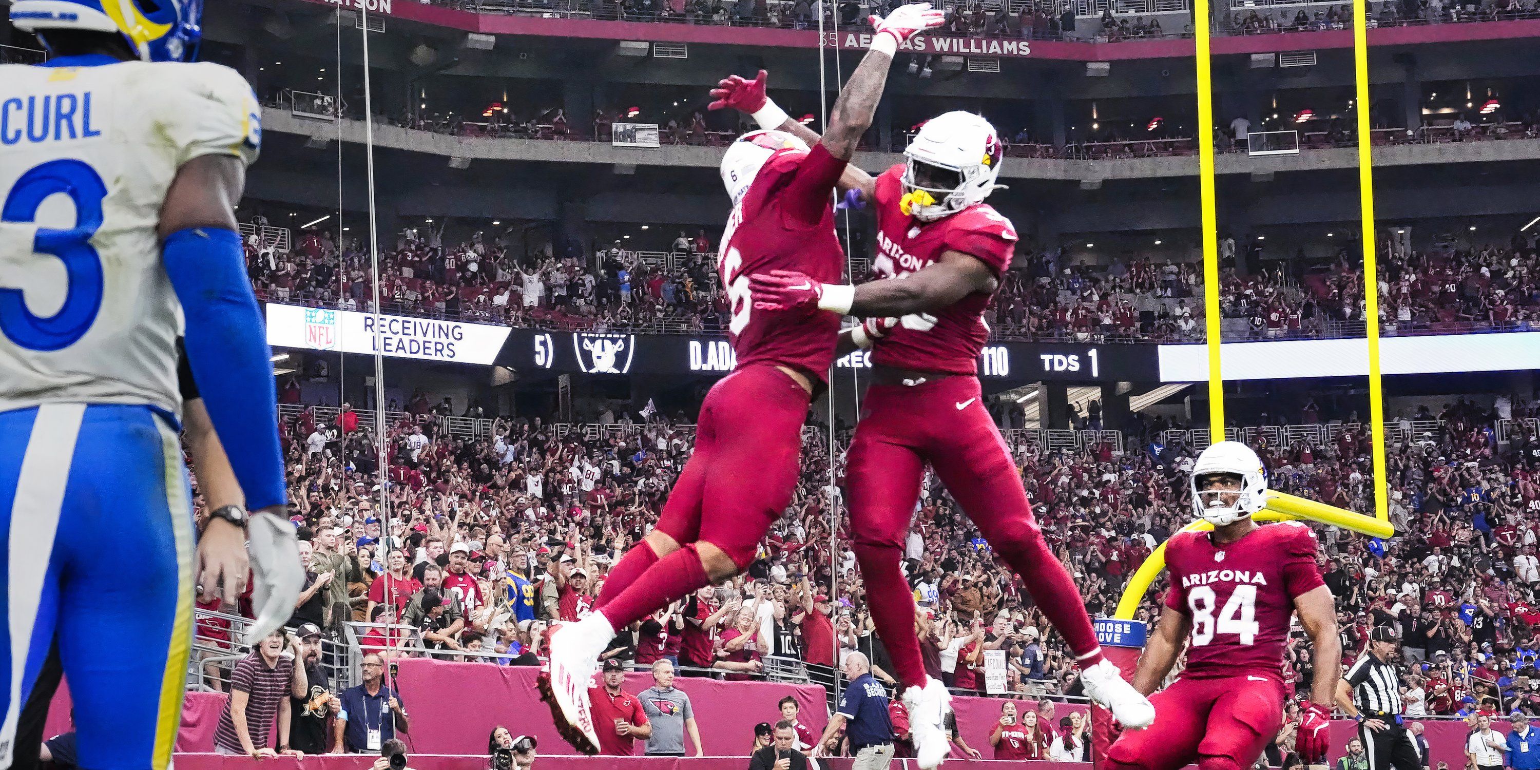 Cardinals Celebrating In Endzone During Week 2 Win vs. Rams