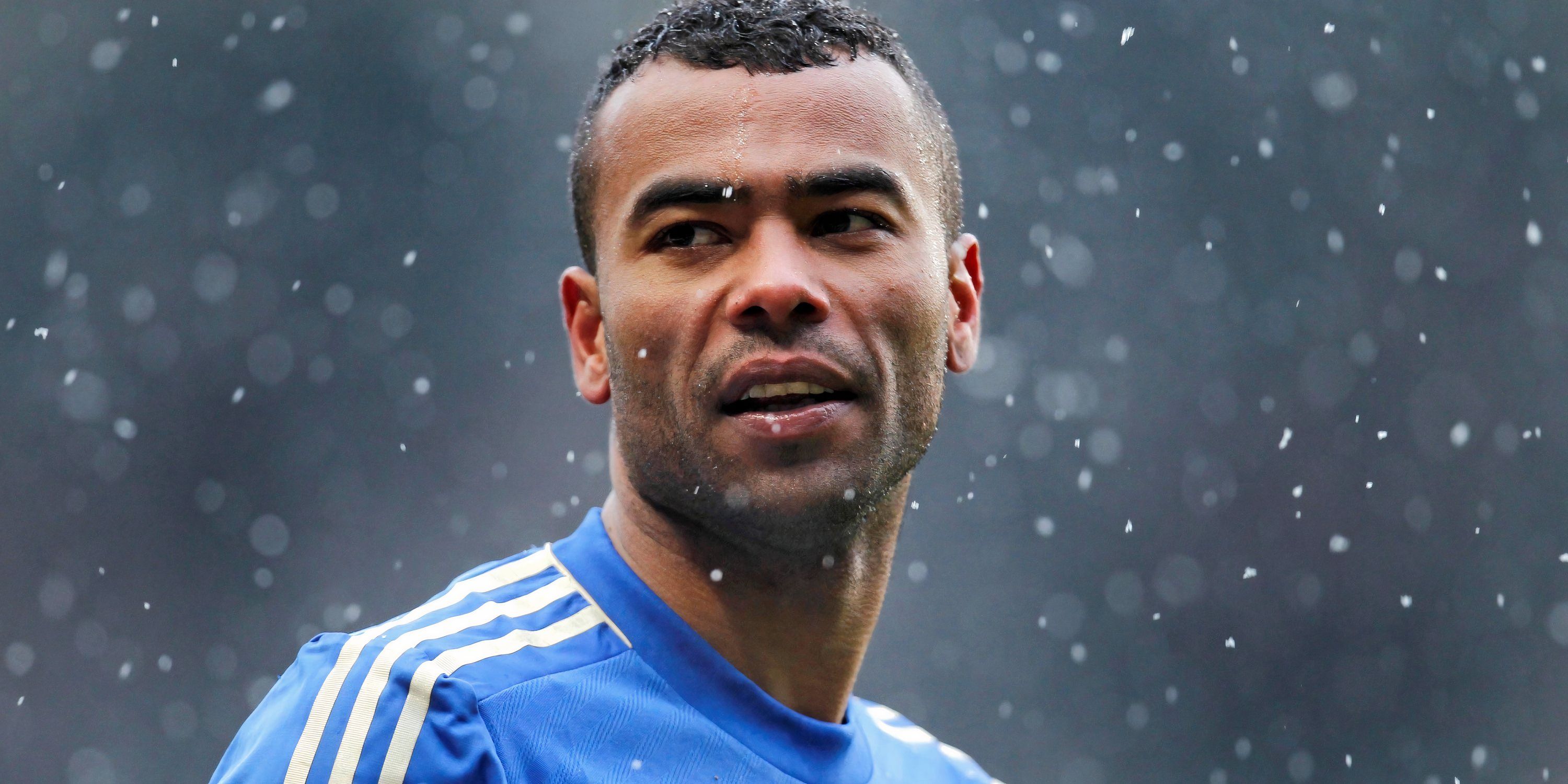 Ashley Cole playing for Chelsea.