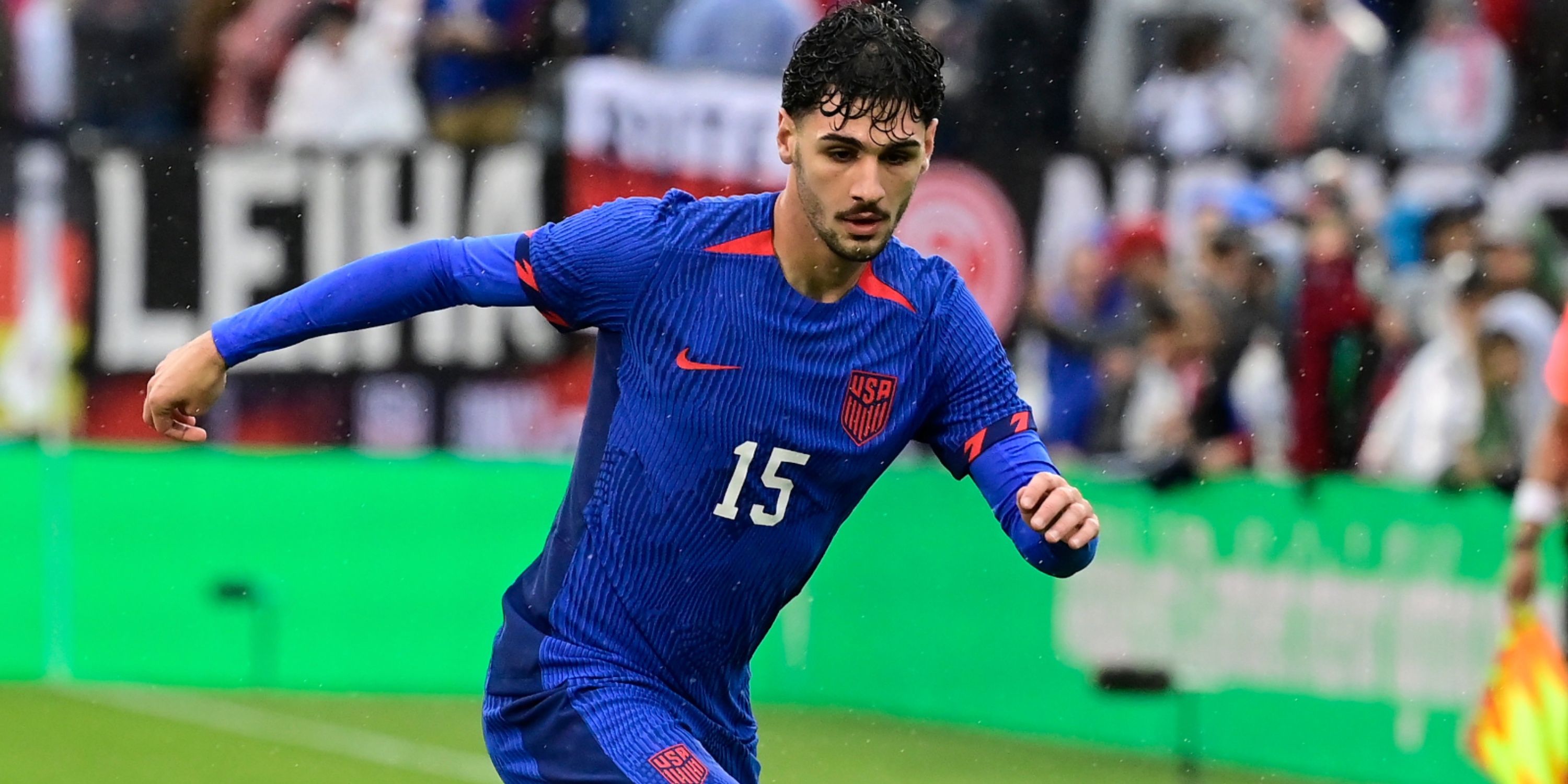 United States defensive midfielder Johnny Cardoso in action