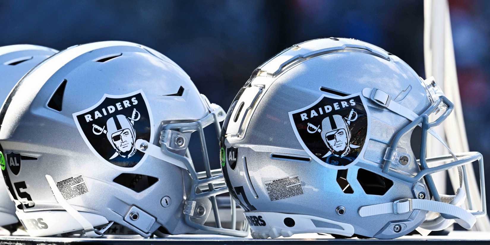 Las Vegas Raiders helmets