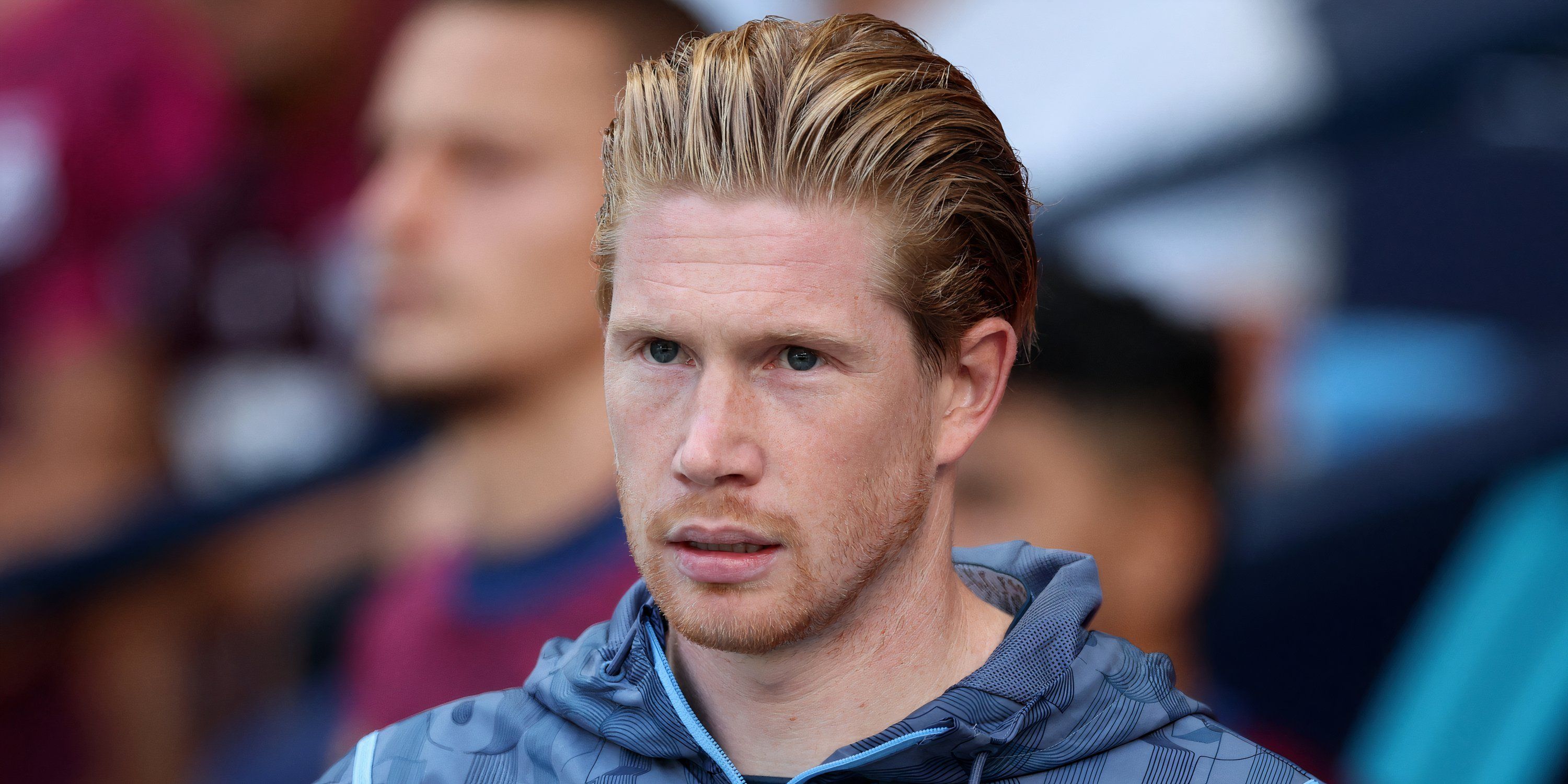 Manchester City midfielder Kevin De Bruyne during a pre-match warm-up