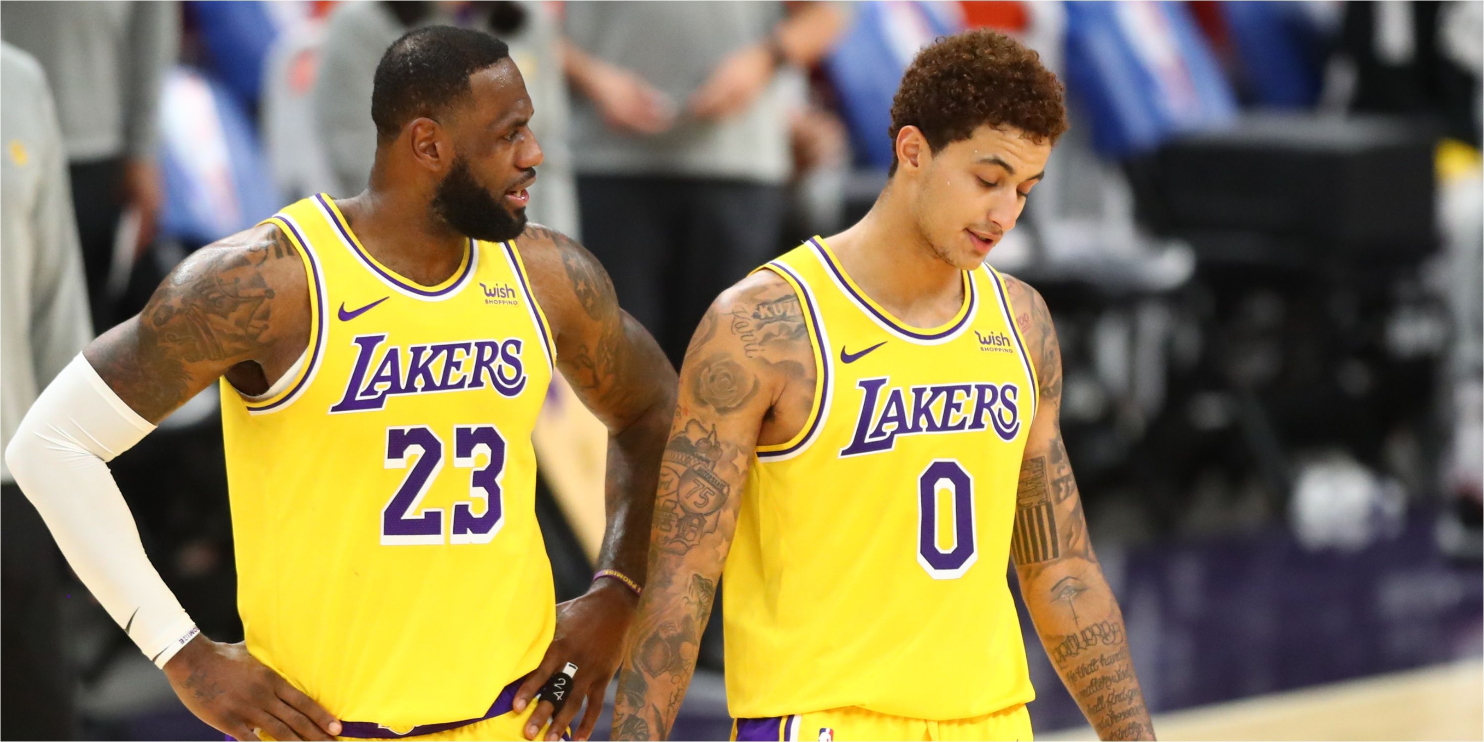 LeBron James Kyle Kuzma Los Angeles Lakers