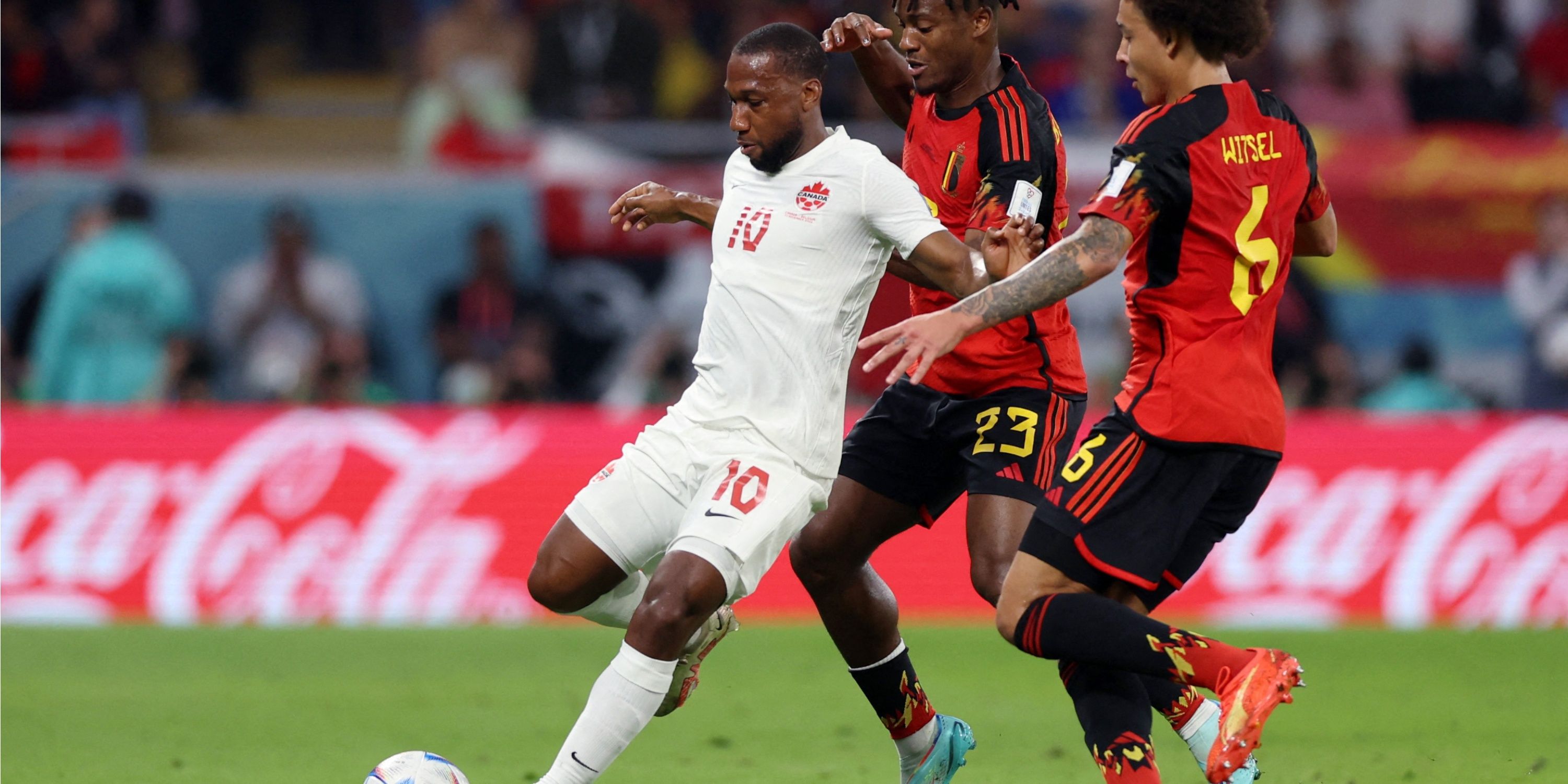 Junior Hoilett at the FIFA World Cup Qatar 2022 - Group F - Belgium v Canada