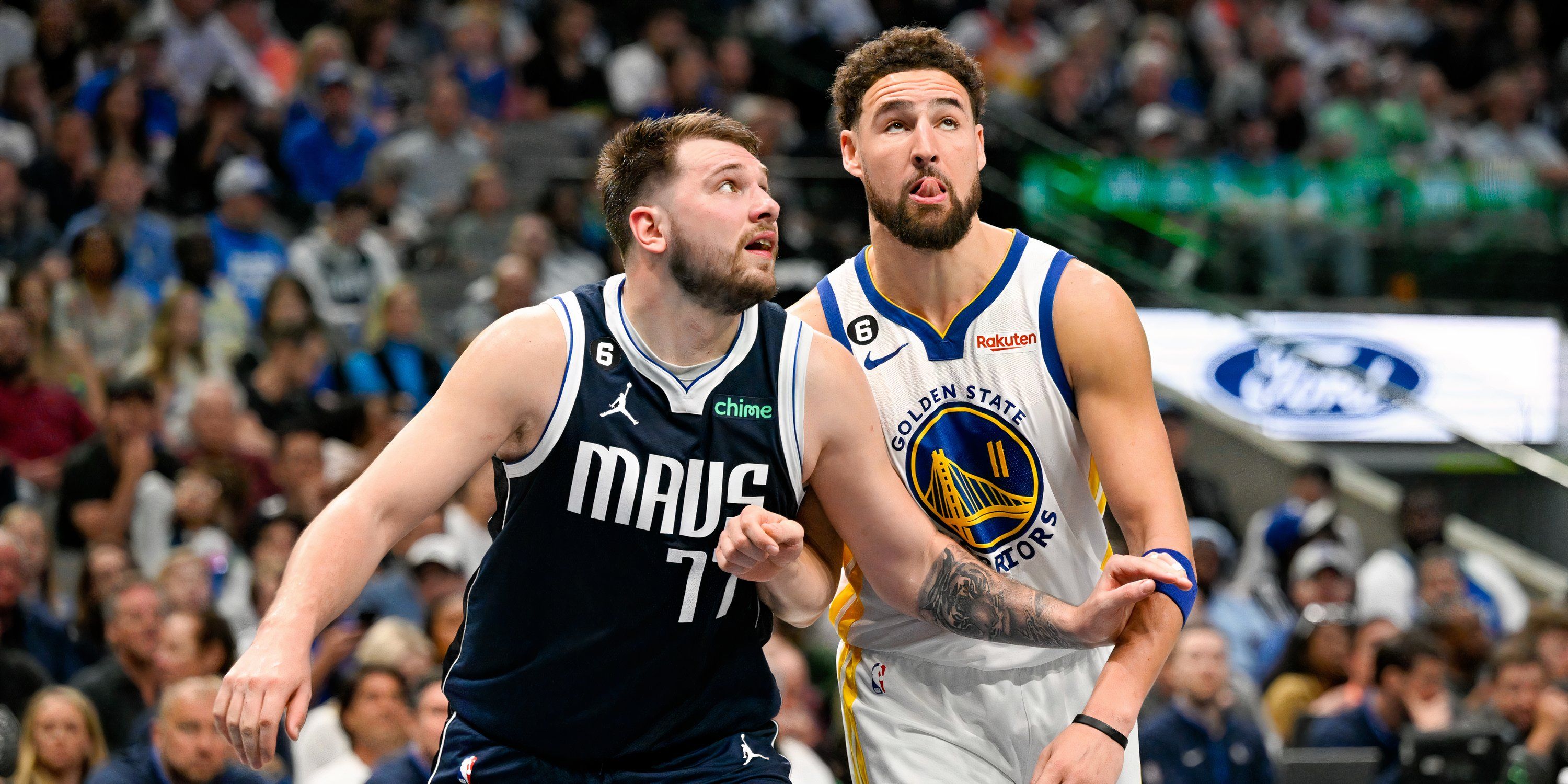 Luka Doncic and Klay Thompson