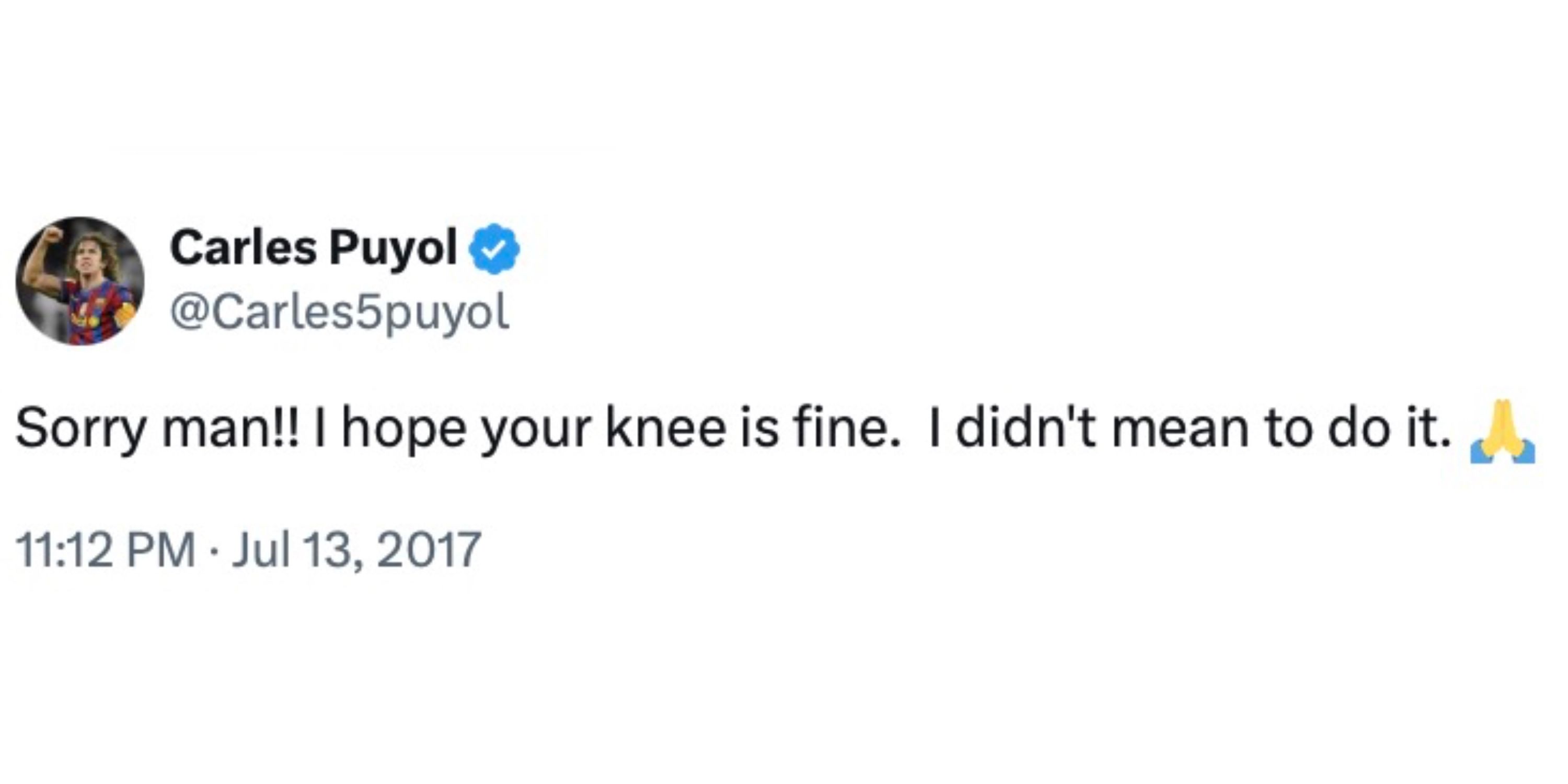 Carles Puyol's Phil Neville tweet