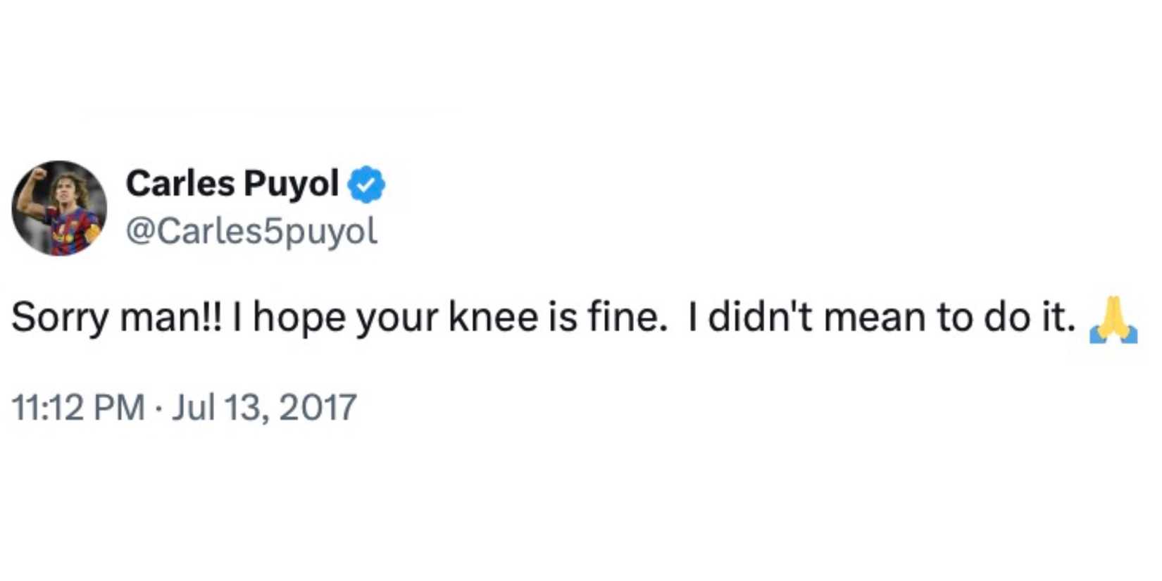 Carles Puyol's Phil Neville tweet