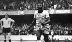 Pele celebrates scoring for Brazil