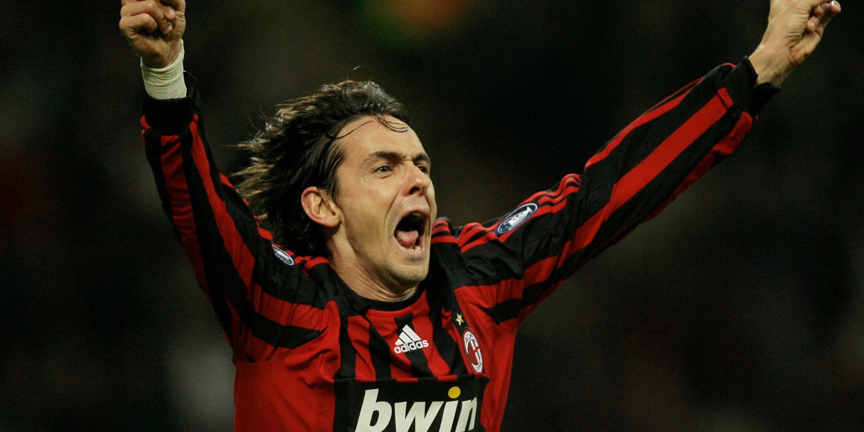AC Milan's Filippo Inzaghi celebrates